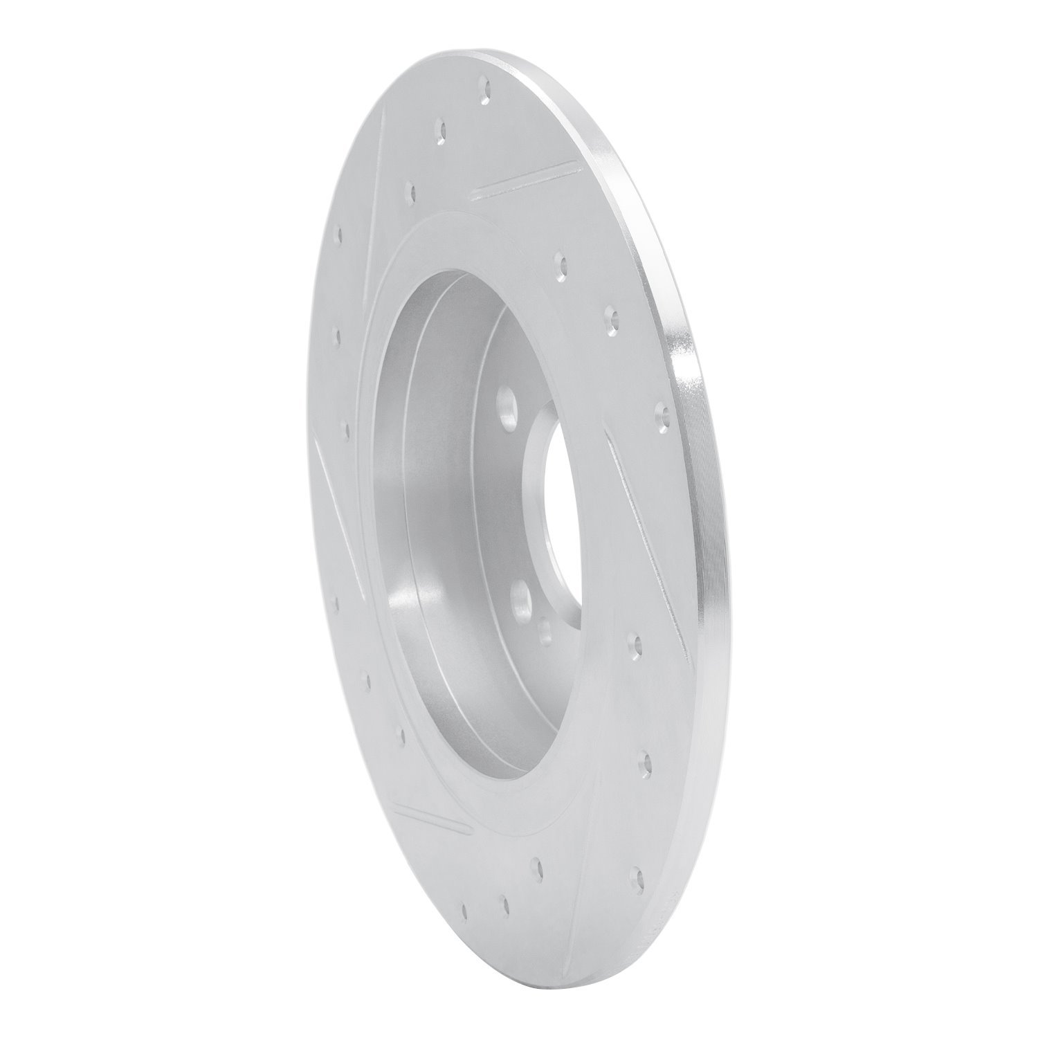 631-63107R Drilled/Slotted Brake Rotor [Silver], 2014-2020 Multiple Makes/Models, Position: Rear Right