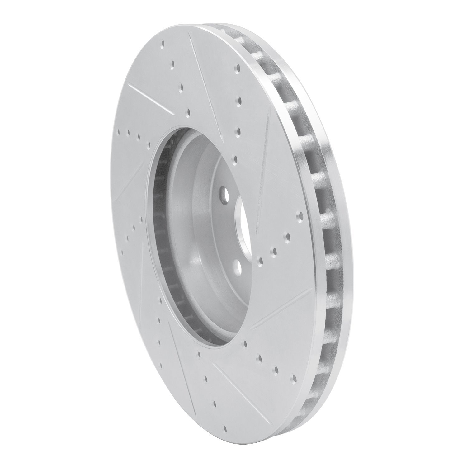 631-63119L Drilled/Slotted Brake Rotor [Silver], Fits Select Mercedes-Benz, Position: Front Left