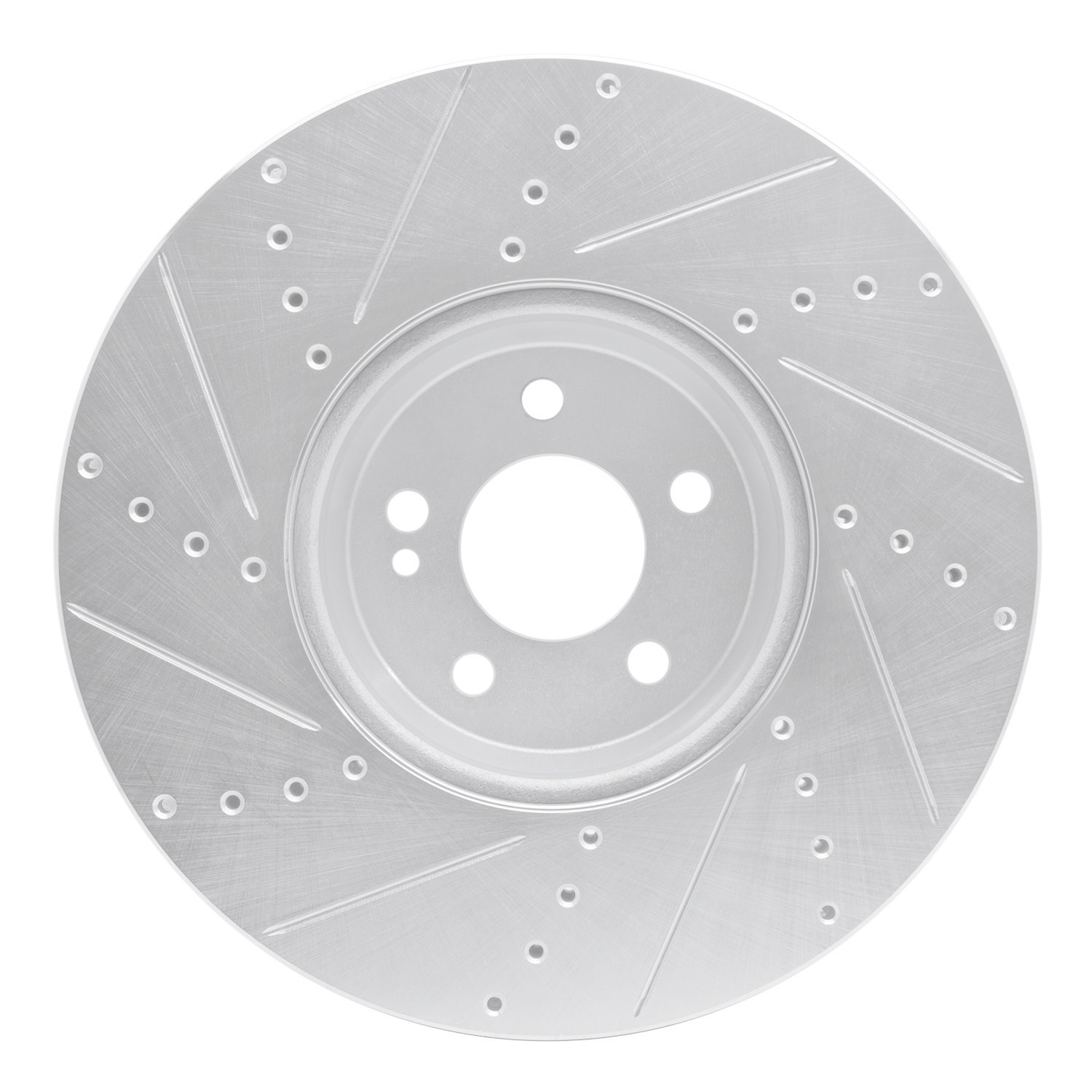 631-63119R Drilled/Slotted Brake Rotor [Silver], Fits Select Mercedes-Benz, Position: Front Right