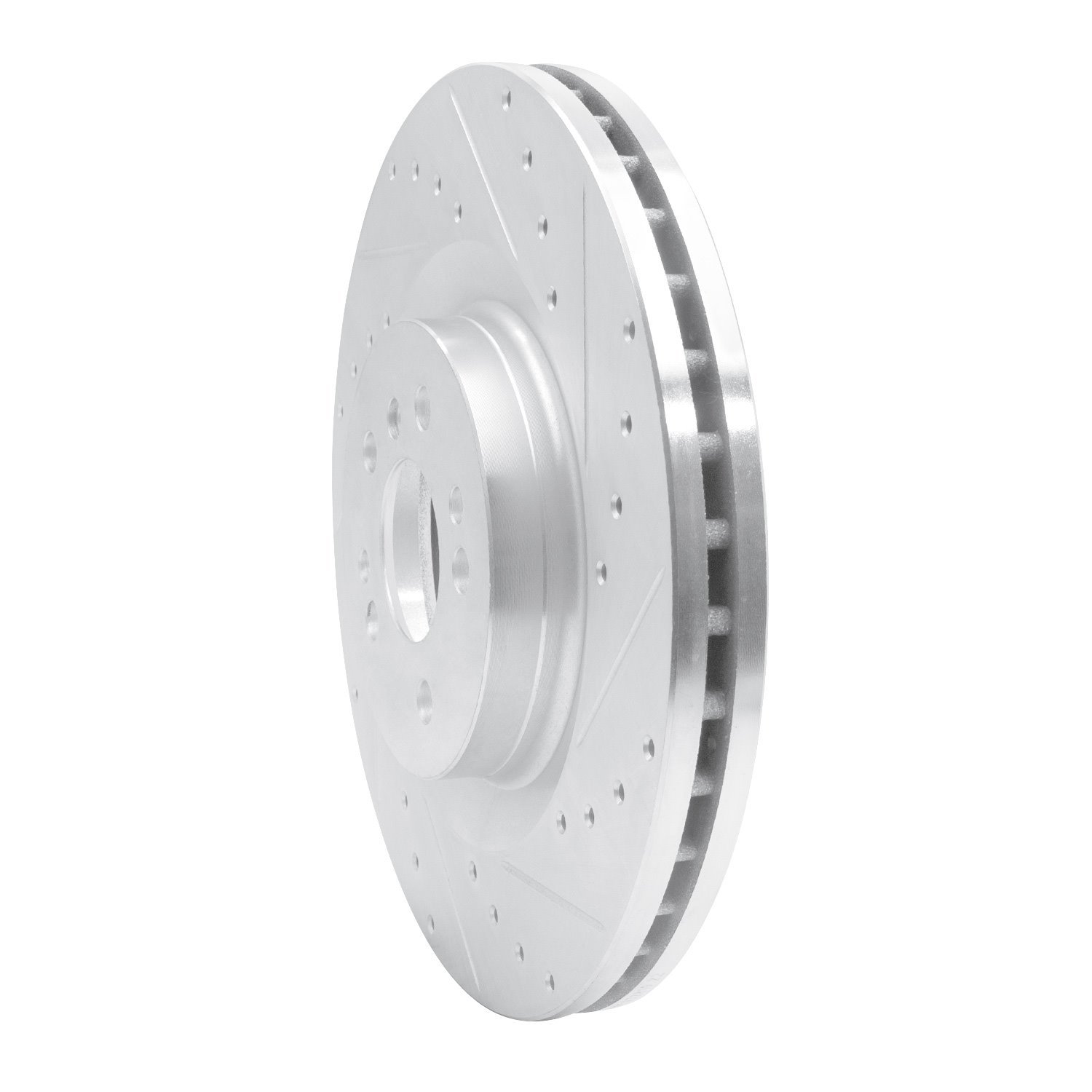 631-63130R Drilled/Slotted Brake Rotor [Silver], 2006-2012 Mercedes-Benz, Position: Front Right