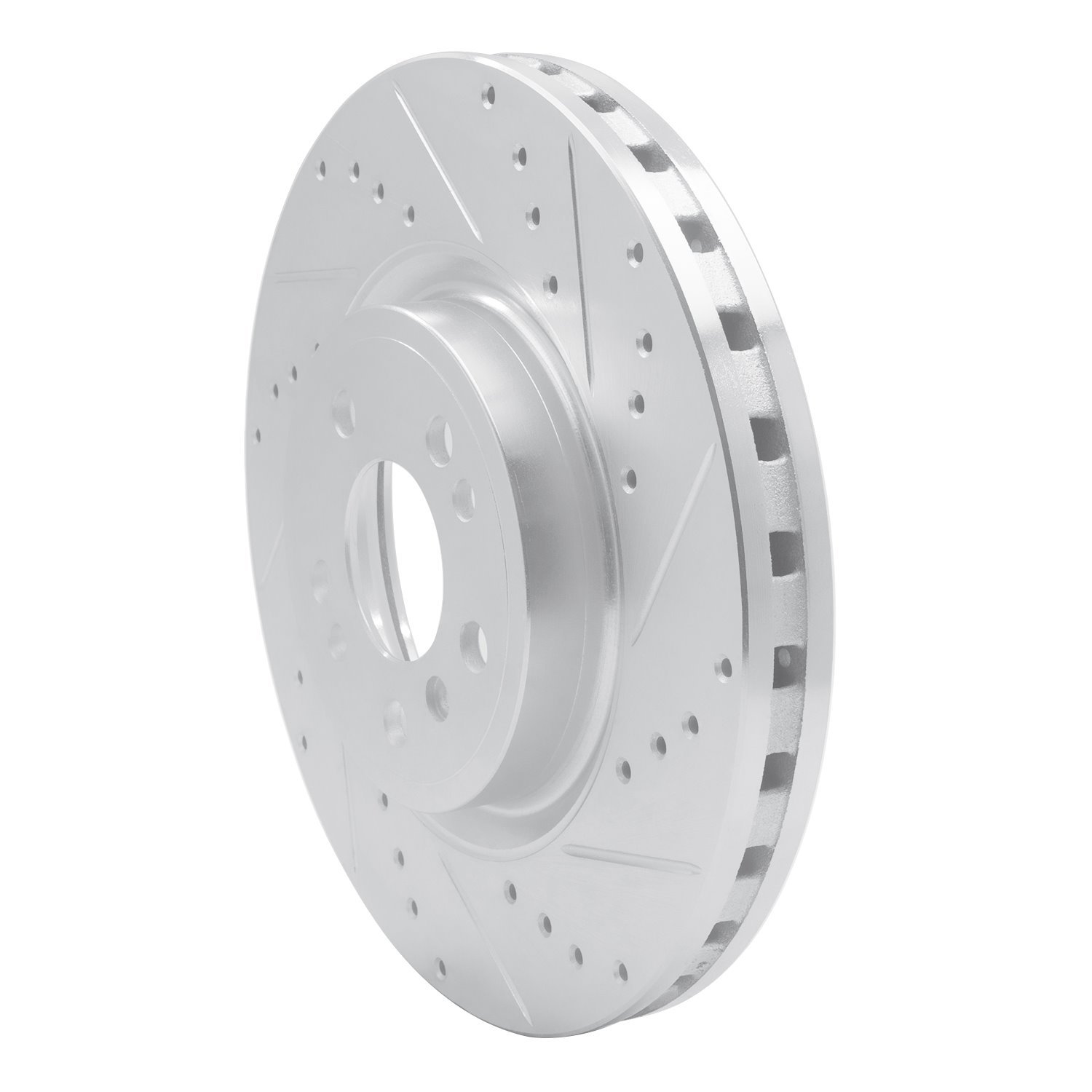 631-63144R Drilled/Slotted Brake Rotor [Silver], 2012-2018 Mercedes-Benz, Position: Front Right