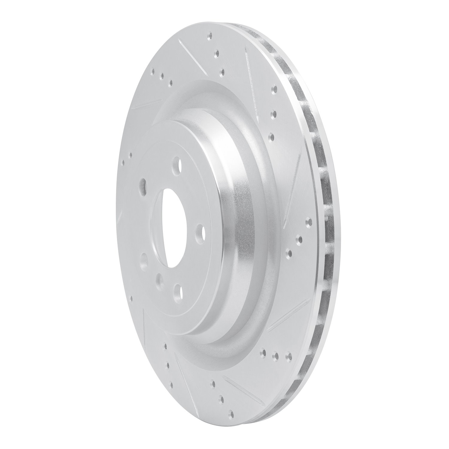 Drilled/Slotted Brake Rotor [Silver], 2013-2019 Mercedes-Benz