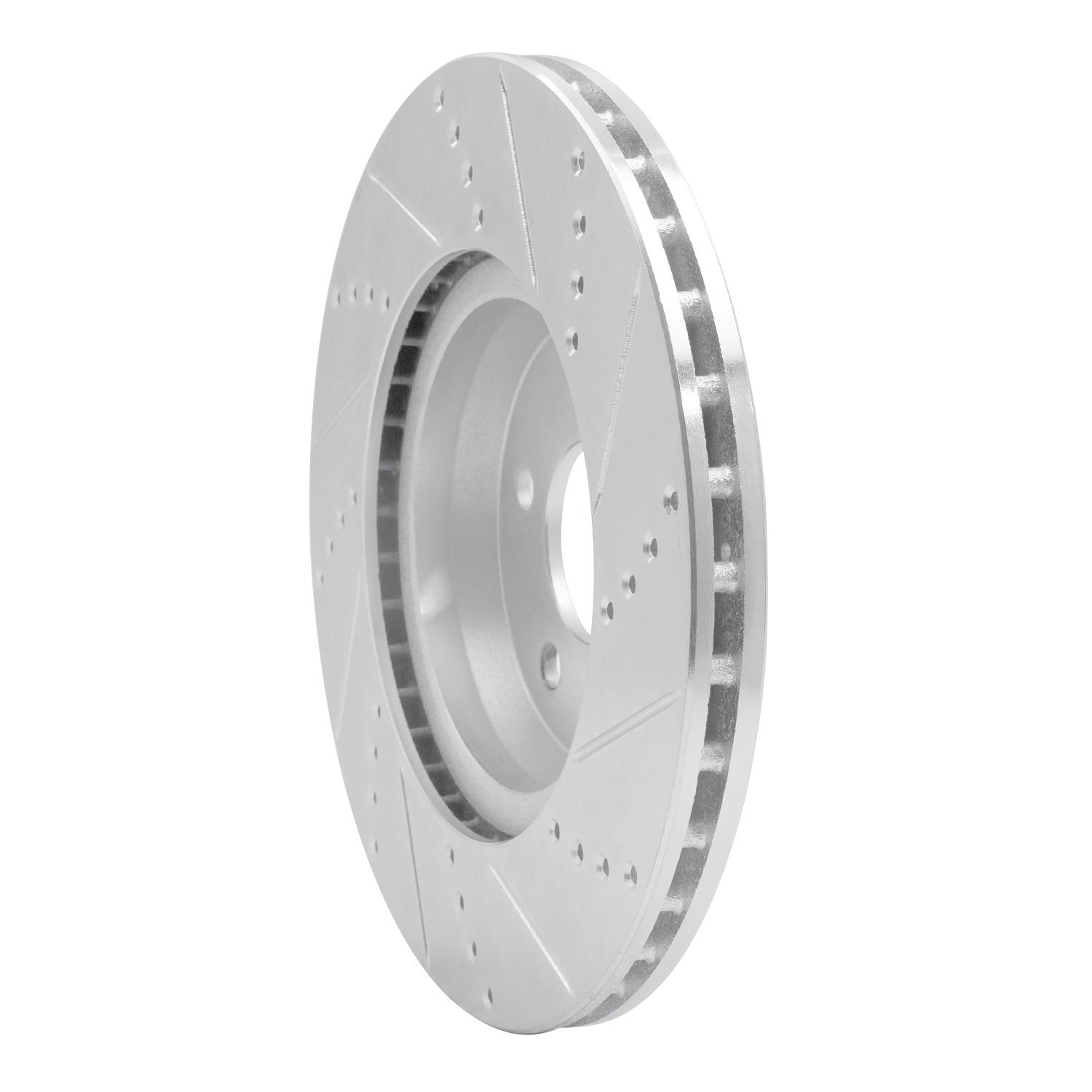 631-63162L Drilled/Slotted Brake Rotor [Silver], Fits Select Mercedes-Benz, Position: Rear Left