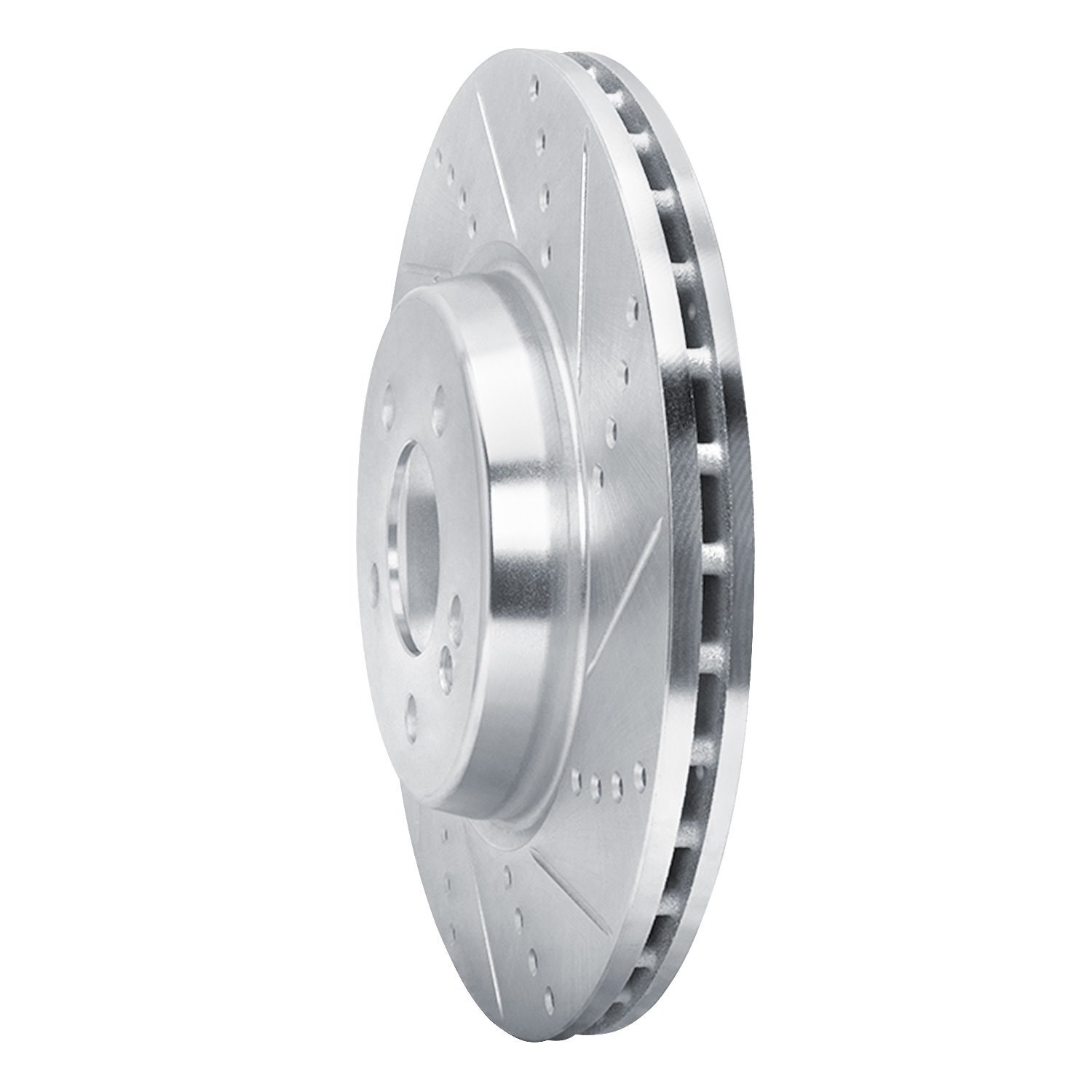631-63162R Drilled/Slotted Brake Rotor [Silver], Fits Select Mercedes-Benz, Position: Rear Right