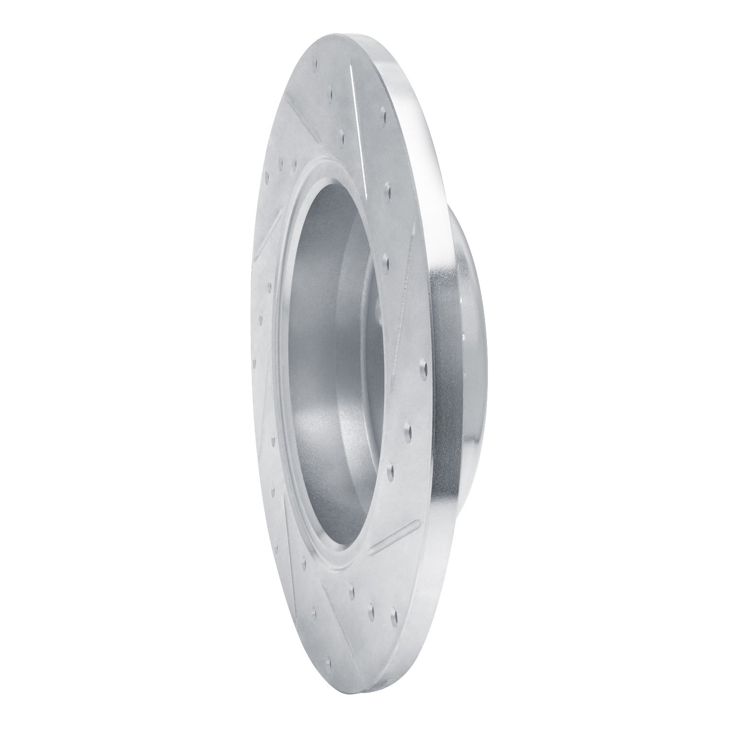 631-63173L Drilled/Slotted Brake Rotor [Silver], 2015-2021 Mercedes-Benz, Position: Rear Left