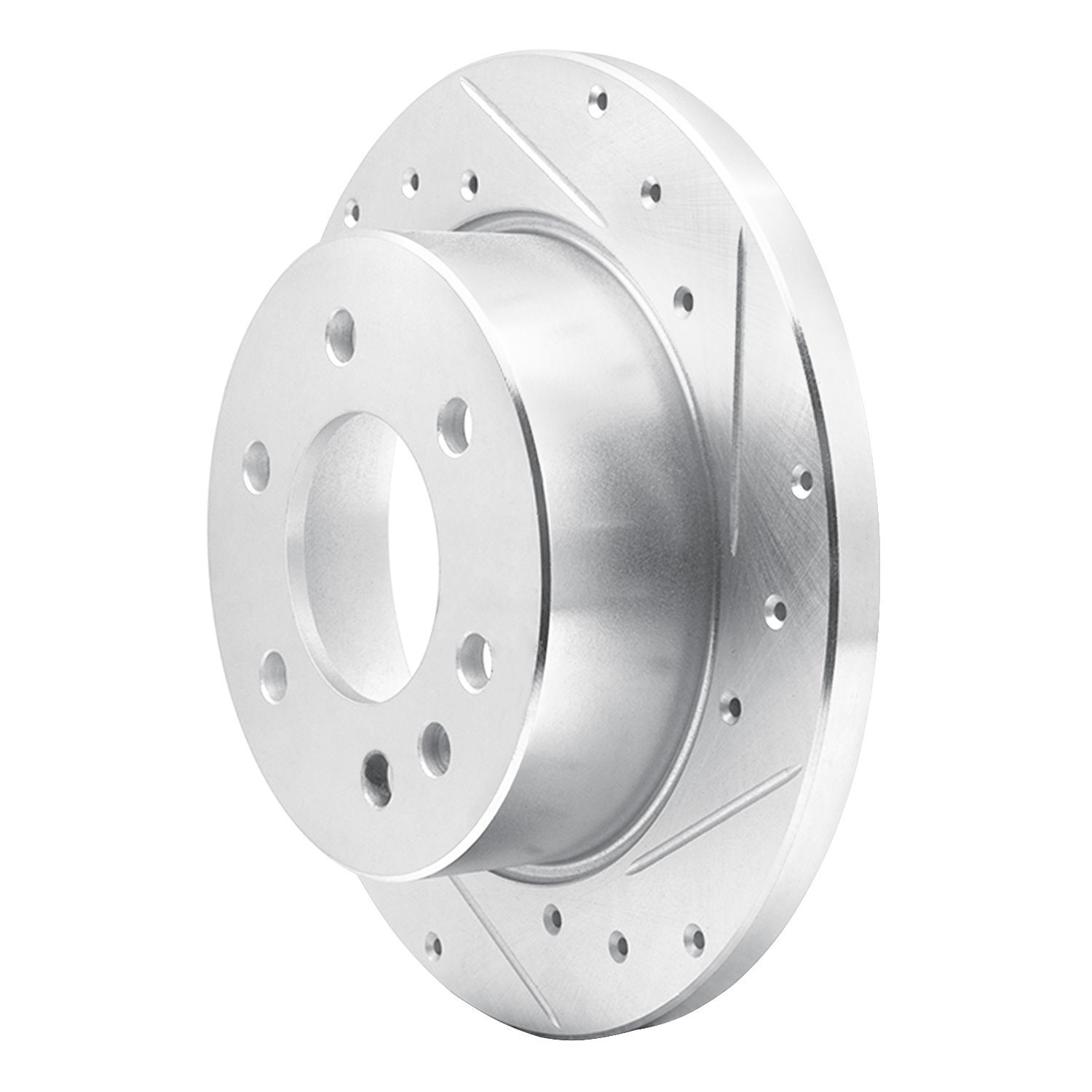 631-63174R Drilled/Slotted Brake Rotor [Silver], Fits Select Multiple Makes/Models, Position: Rear Right,Rr Right