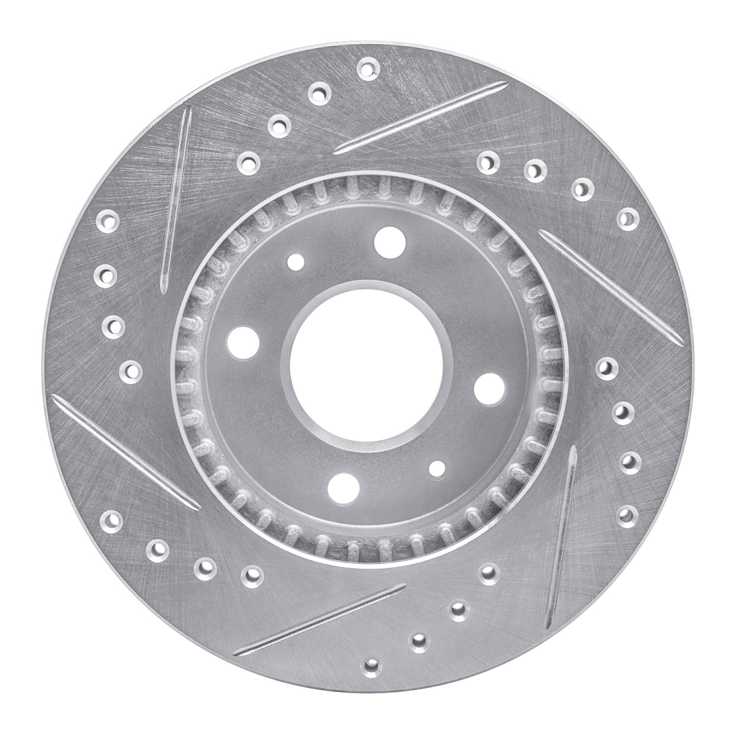 631-67045R Drilled/Slotted Brake Rotor [Silver], 1995-2000 Infiniti/Nissan, Position: Front Right