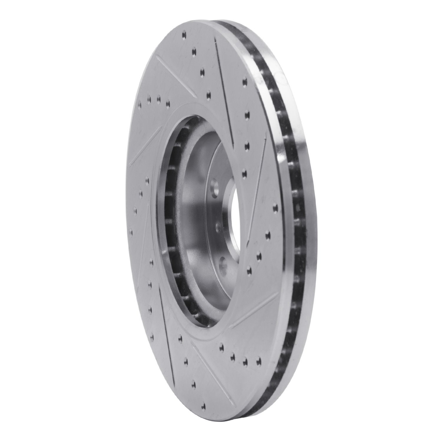 631-67052L Drilled/Slotted Brake Rotor [Silver], Fits Select Infiniti/Nissan, Position: Front Left