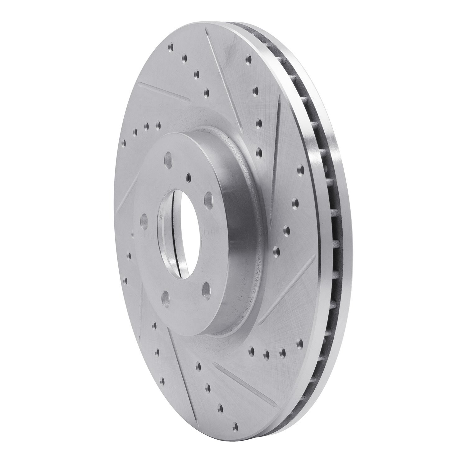 631-67052R Drilled/Slotted Brake Rotor [Silver], Fits Select Infiniti/Nissan, Position: Front Right