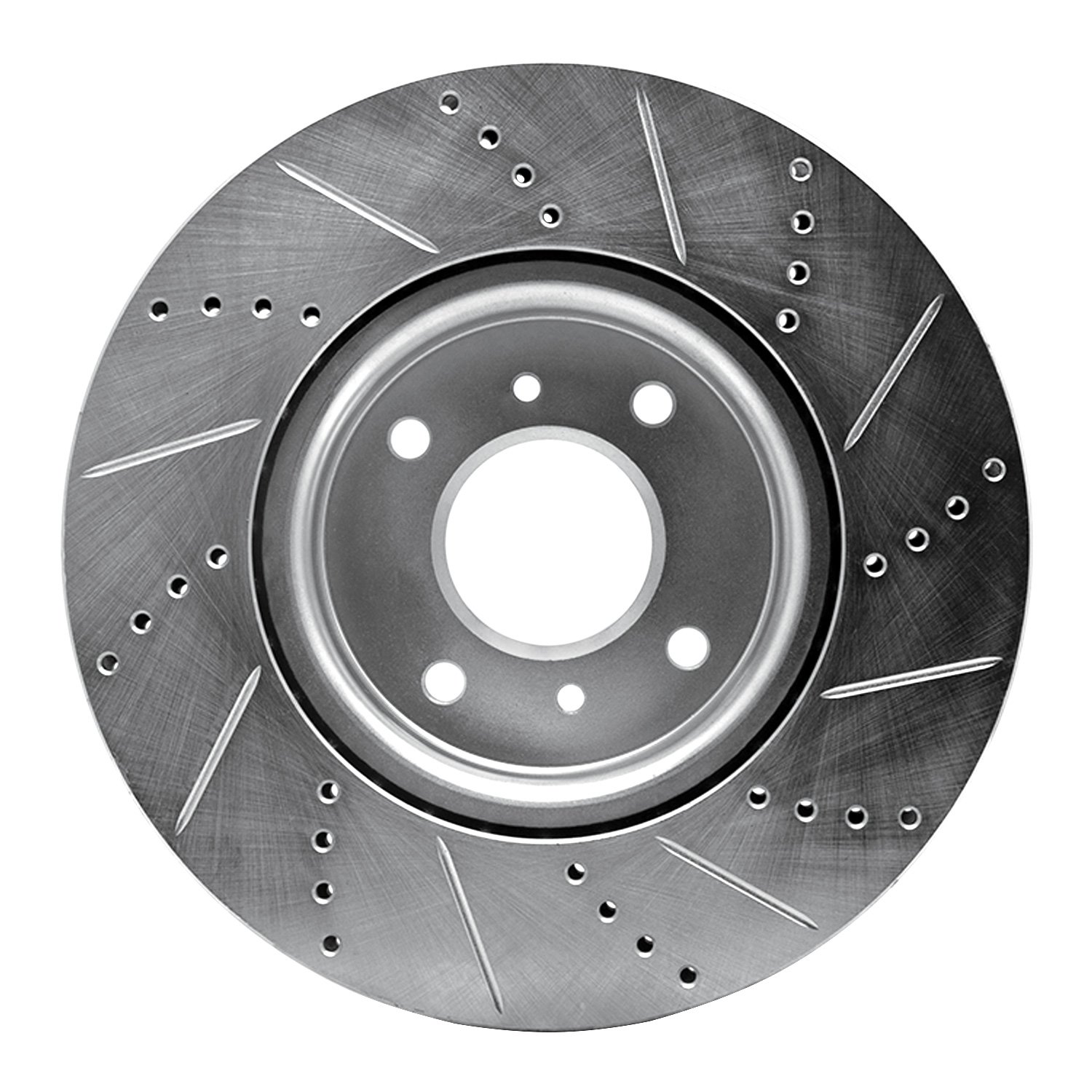 631-67054L Drilled/Slotted Brake Rotor [Silver], 2004-2006 Infiniti/Nissan, Position: Front Left