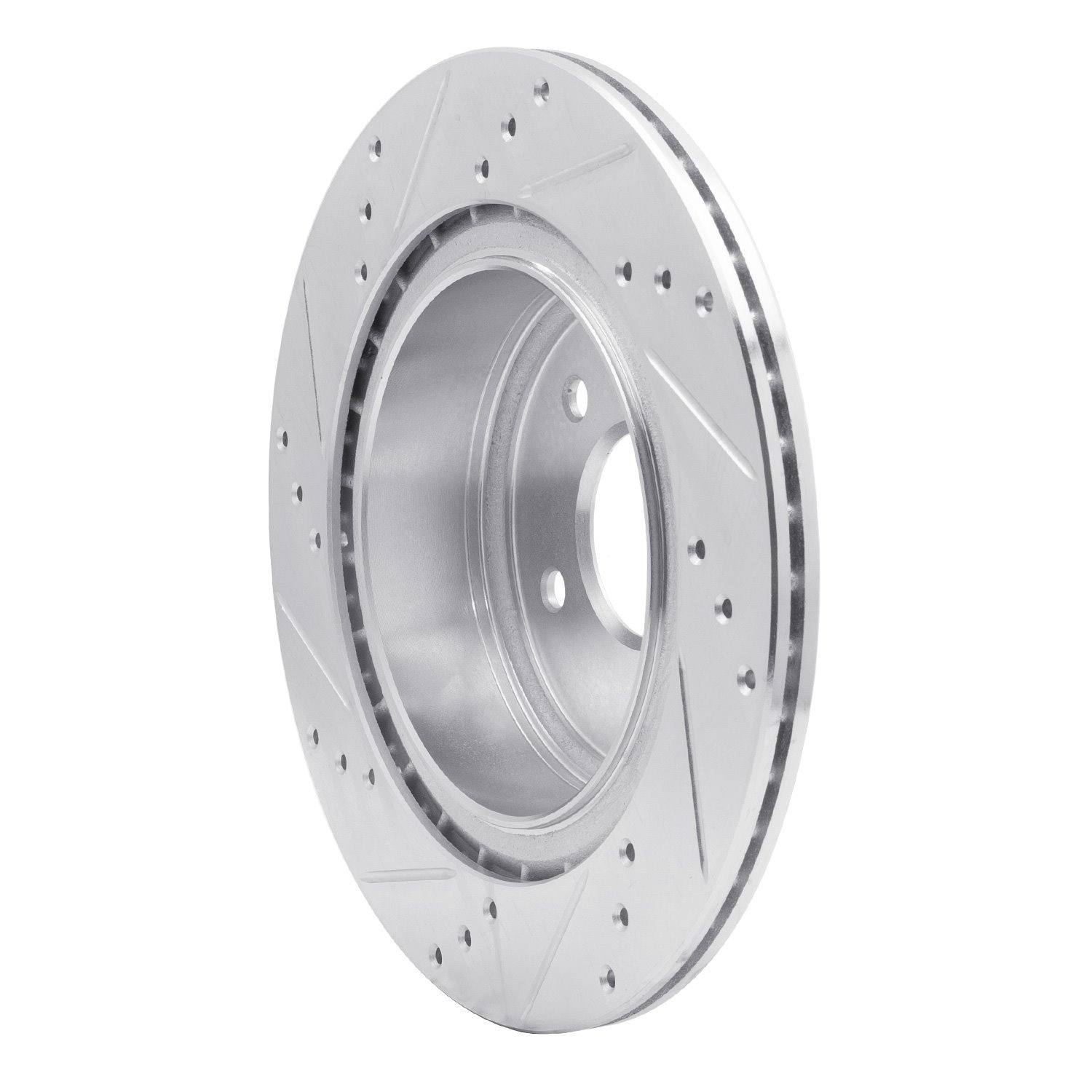 631-67055R Drilled/Slotted Brake Rotor [Silver], Fits Select Infiniti/Nissan, Position: Rear Right