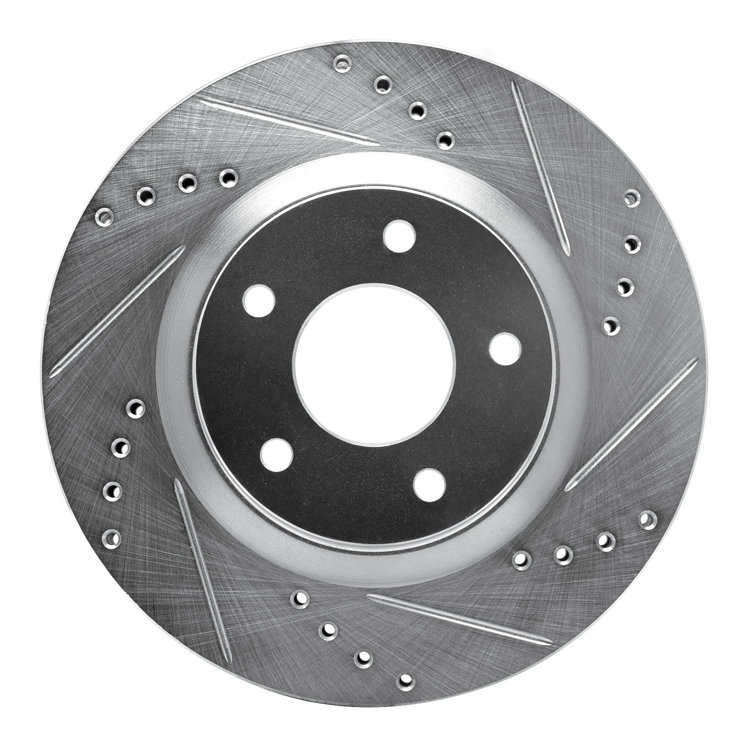 Drilled/Slotted Brake Rotor [Silver], 2007-2015 Infiniti/Nissan
