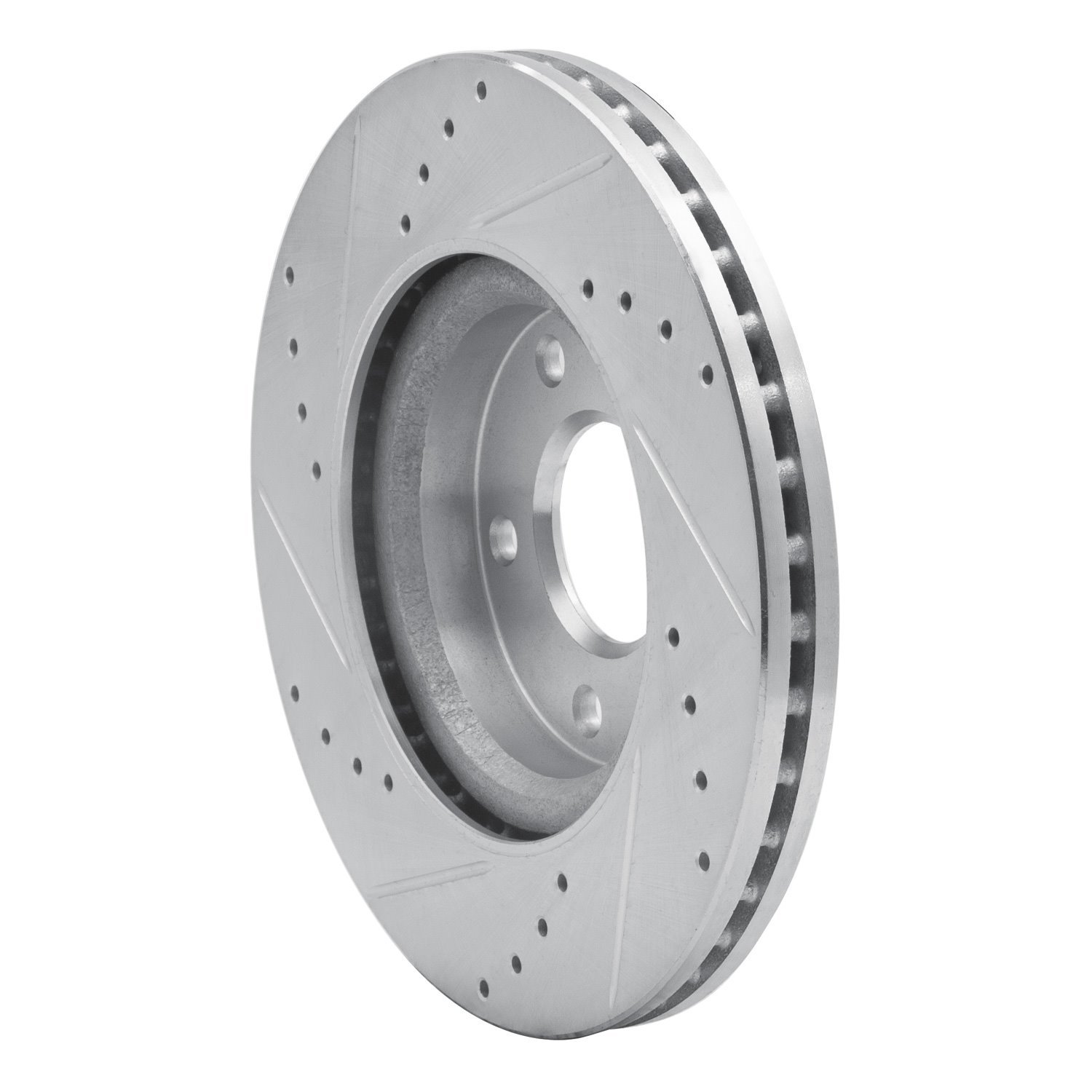 631-67066R Drilled/Slotted Brake Rotor [Silver], Fits Select Infiniti/Nissan, Position: Front Right