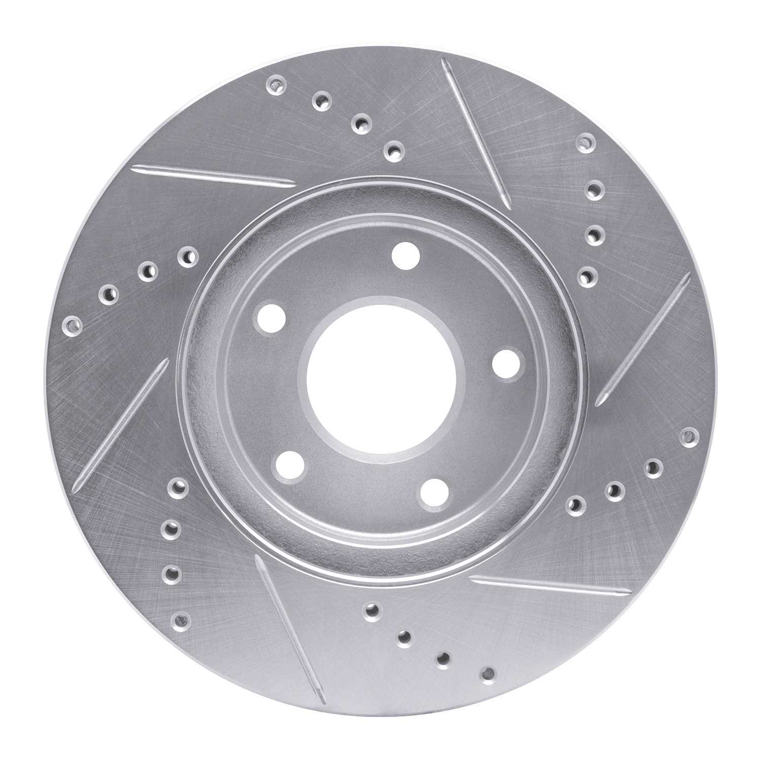 Drilled/Slotted Brake Rotor [Silver], 2002-2017 Infiniti/Nissan