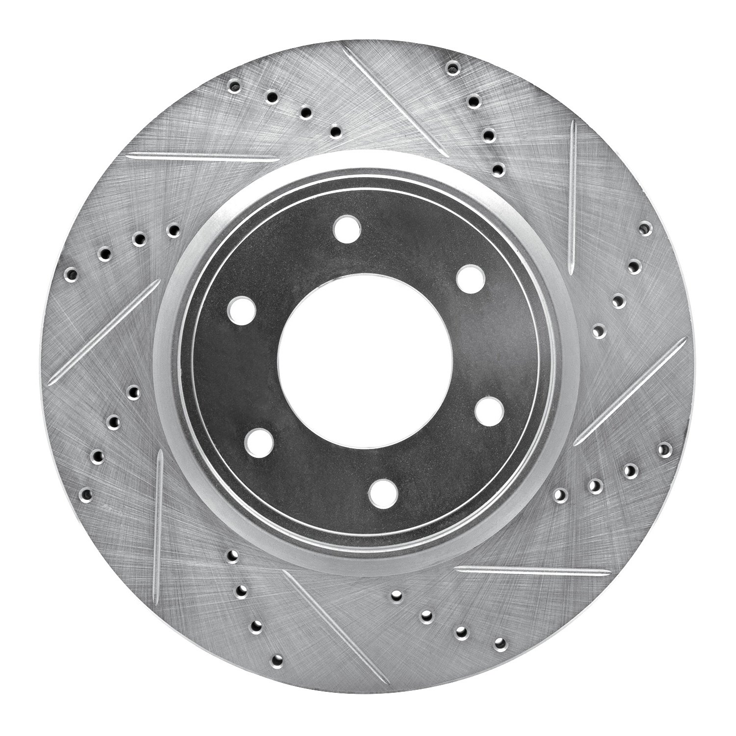 631-67098R Drilled/Slotted Brake Rotor [Silver], Fits Select Infiniti/Nissan, Position: Front Right