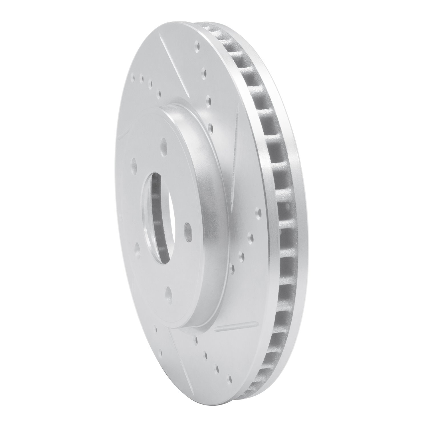 631-67103R Drilled/Slotted Brake Rotor [Silver], Fits Select Multiple Makes/Models, Position: Front Right
