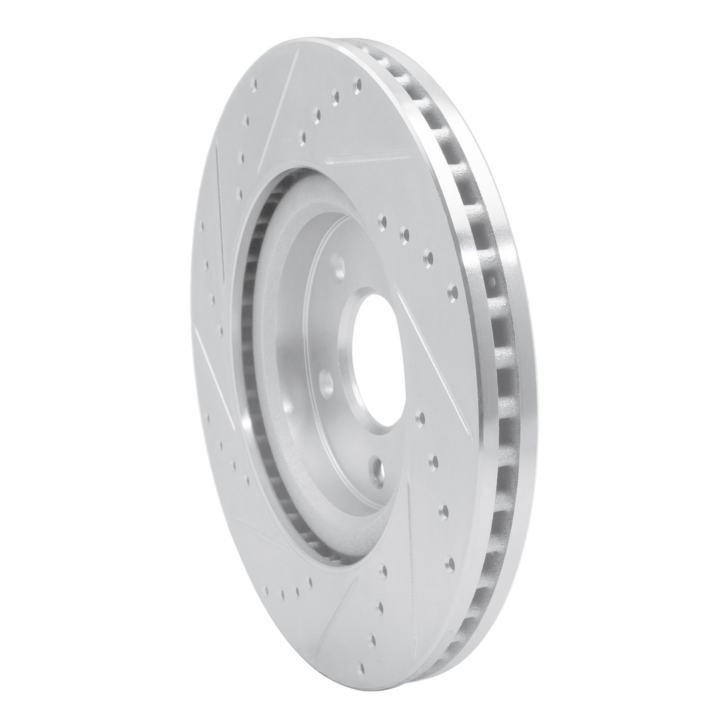 Drilled/Slotted Brake Rotor [Silver], 2014-2019 Infiniti/Nissan