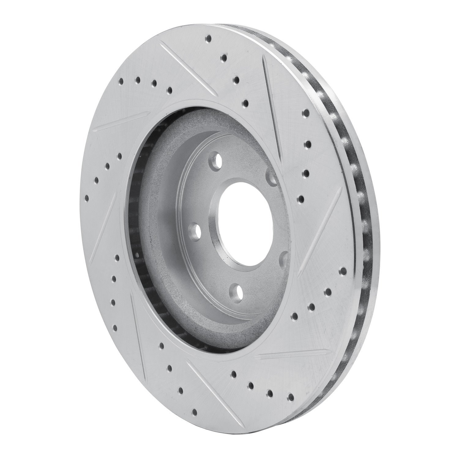 631-67105L Drilled/Slotted Brake Rotor [Silver], Fits Select Infiniti/Nissan, Position: Front Left