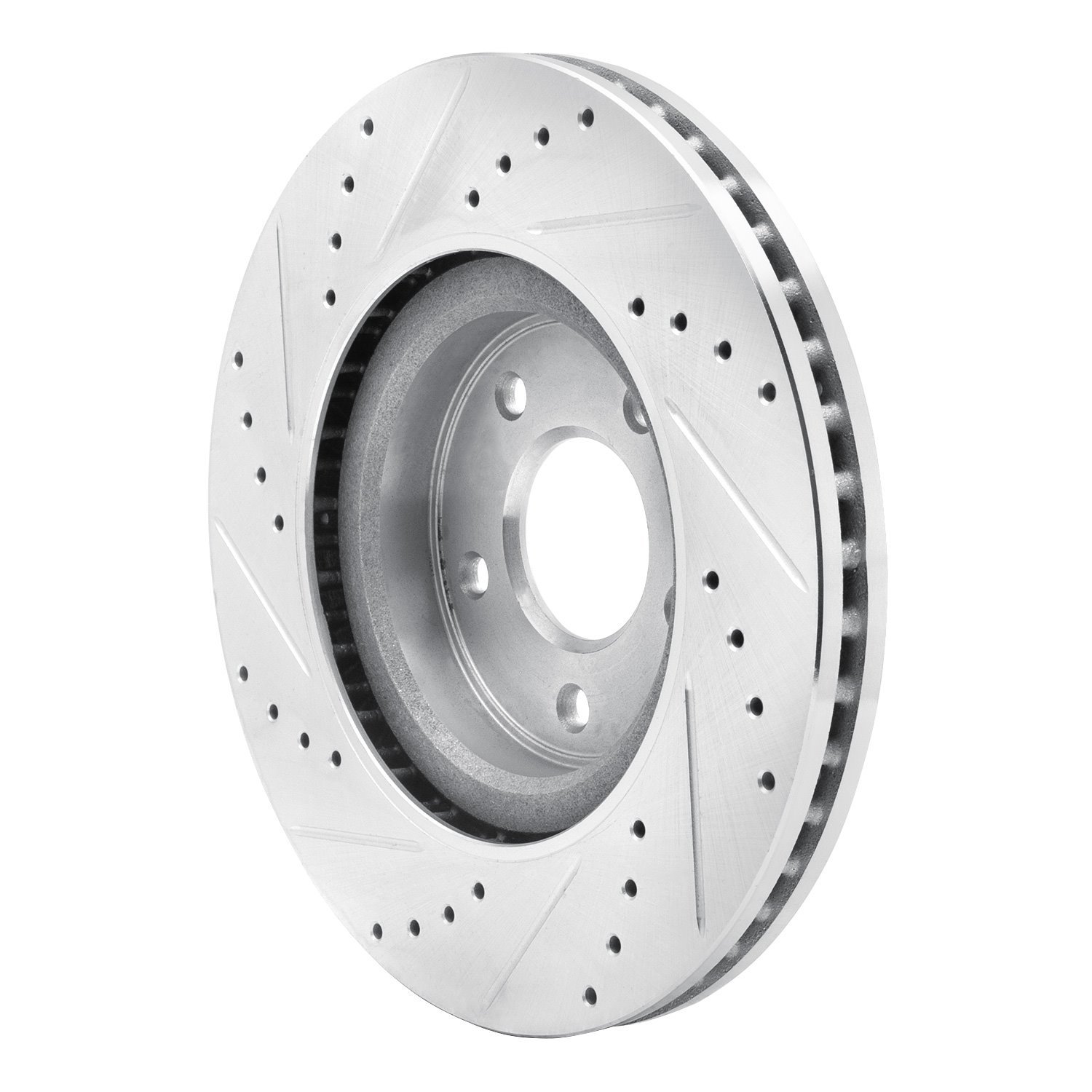 631-67105R Drilled/Slotted Brake Rotor [Silver], Fits Select Infiniti/Nissan, Position: Front Right
