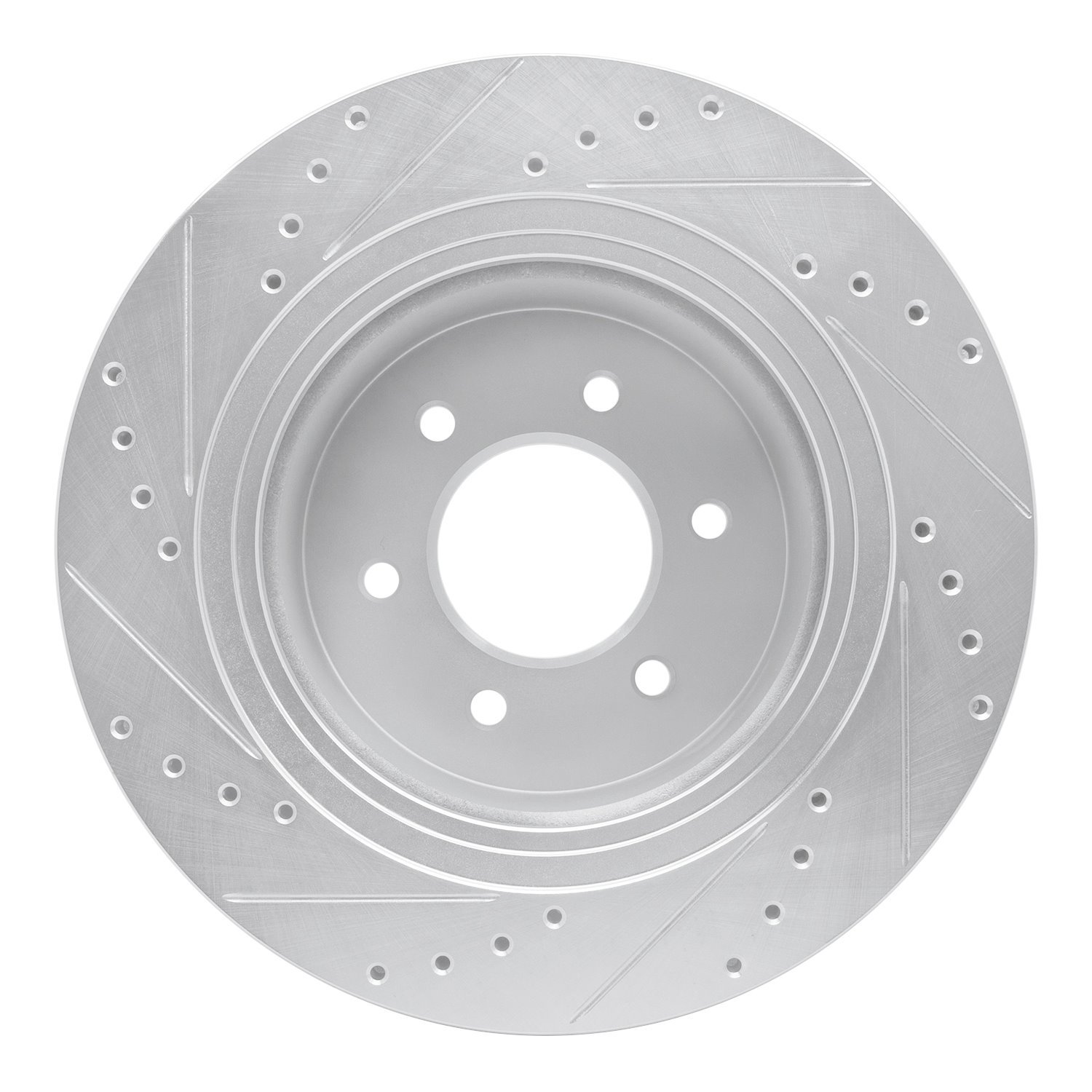 631-67108R Drilled/Slotted Brake Rotor [Silver], Fits Select Infiniti/Nissan, Position: Front Right