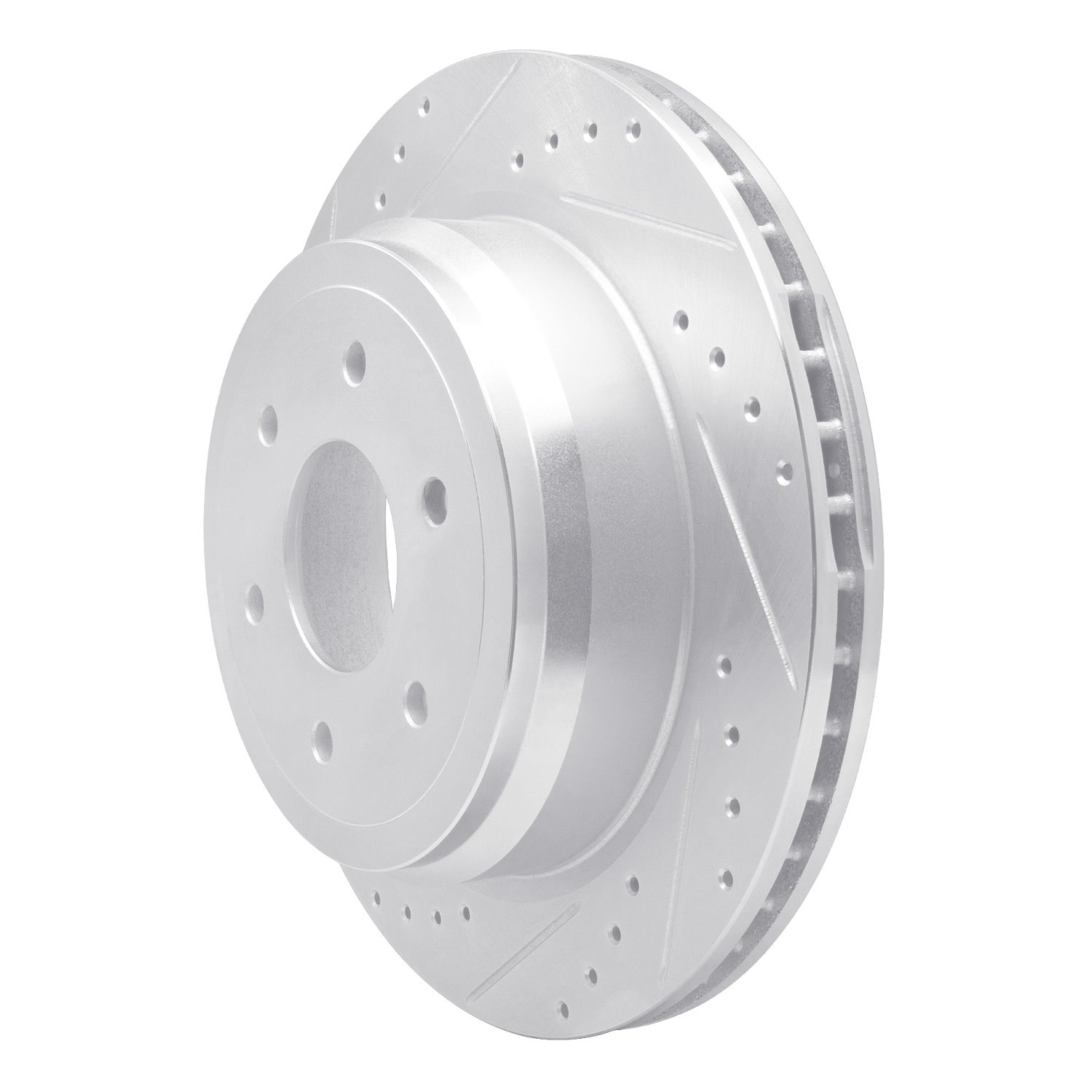 631-67109L Drilled/Slotted Brake Rotor [Silver], Fits Select Infiniti/Nissan, Position: Rear Left