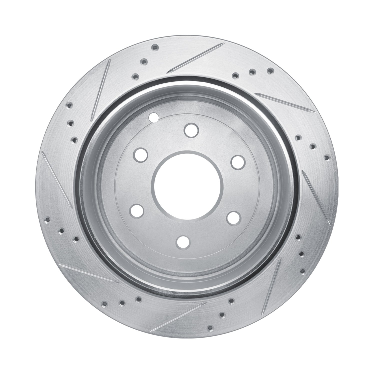 631-68017R Drilled/Slotted Brake Rotor [Silver], Fits Select Infiniti/Nissan, Position: Rear Right