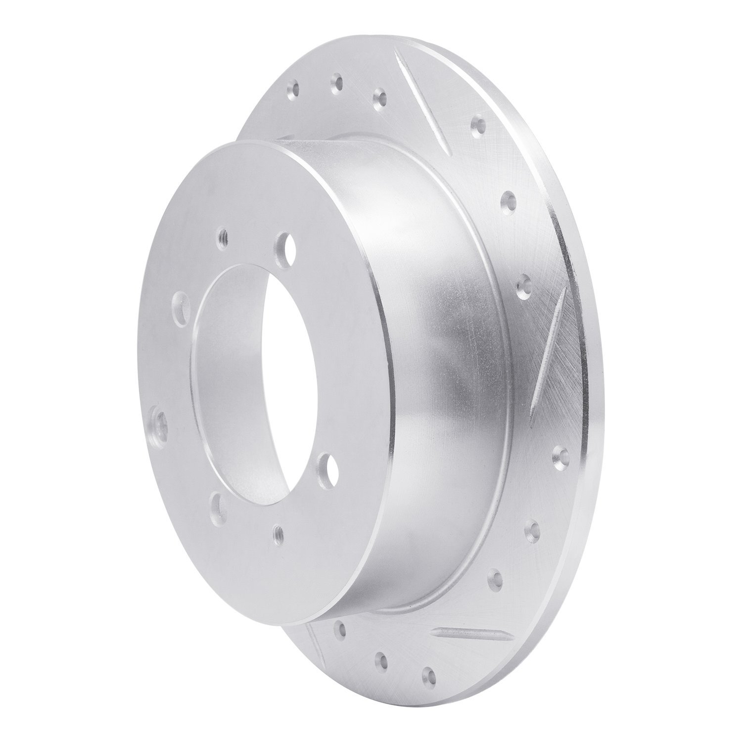 631-72021R Drilled/Slotted Brake Rotor [Silver], 1992-2004 Multiple Makes/Models, Position: Rear Right