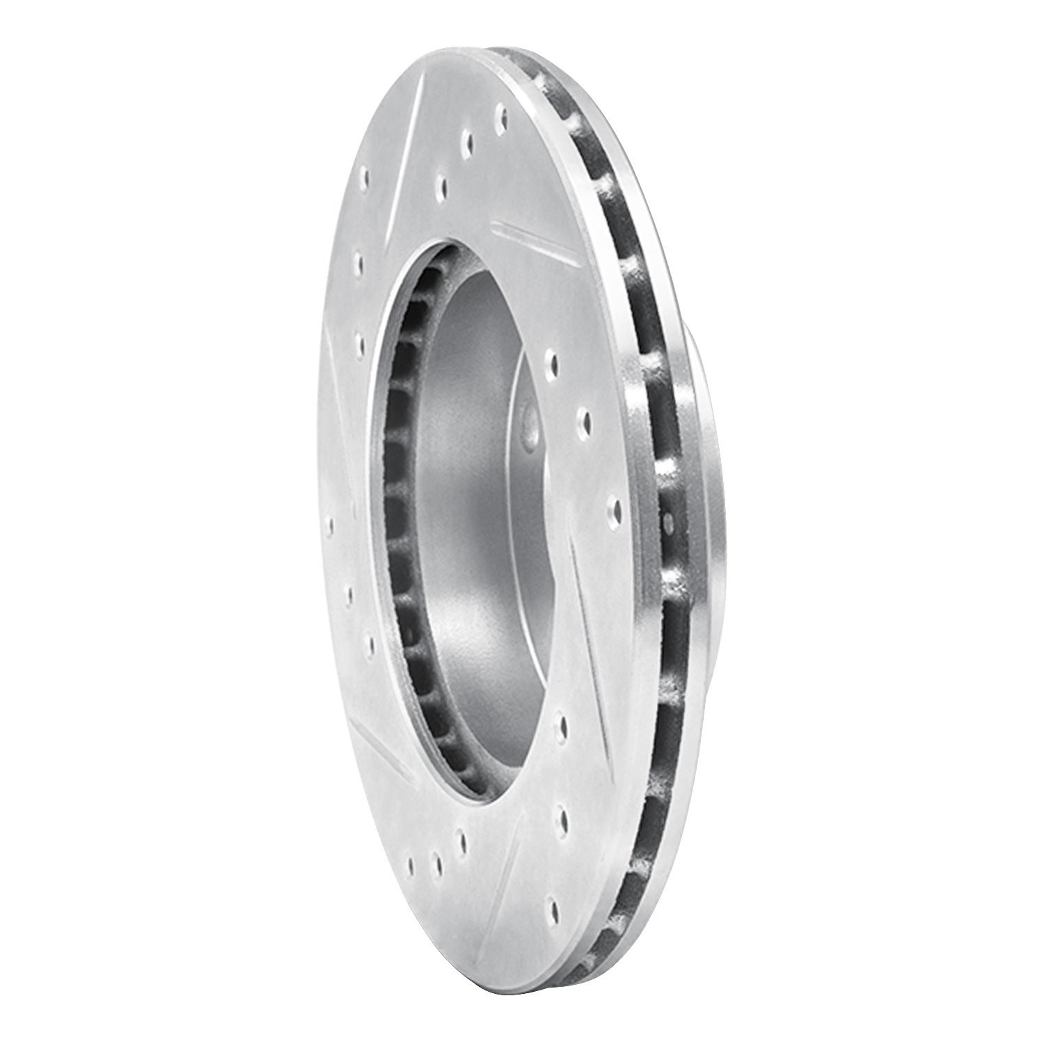 631-72024R Drilled/Slotted Brake Rotor [Silver], 1992-2000 Multiple Makes/Models, Position: Front Right