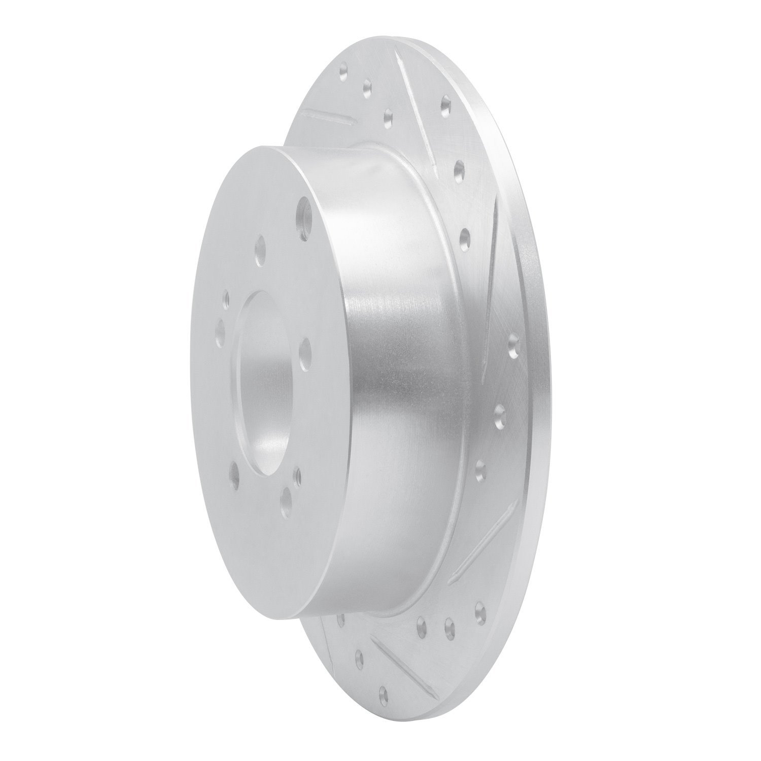 631-72062R Drilled/Slotted Brake Rotor [Silver], 2007-2015 Mitsubishi, Position: Rear Right