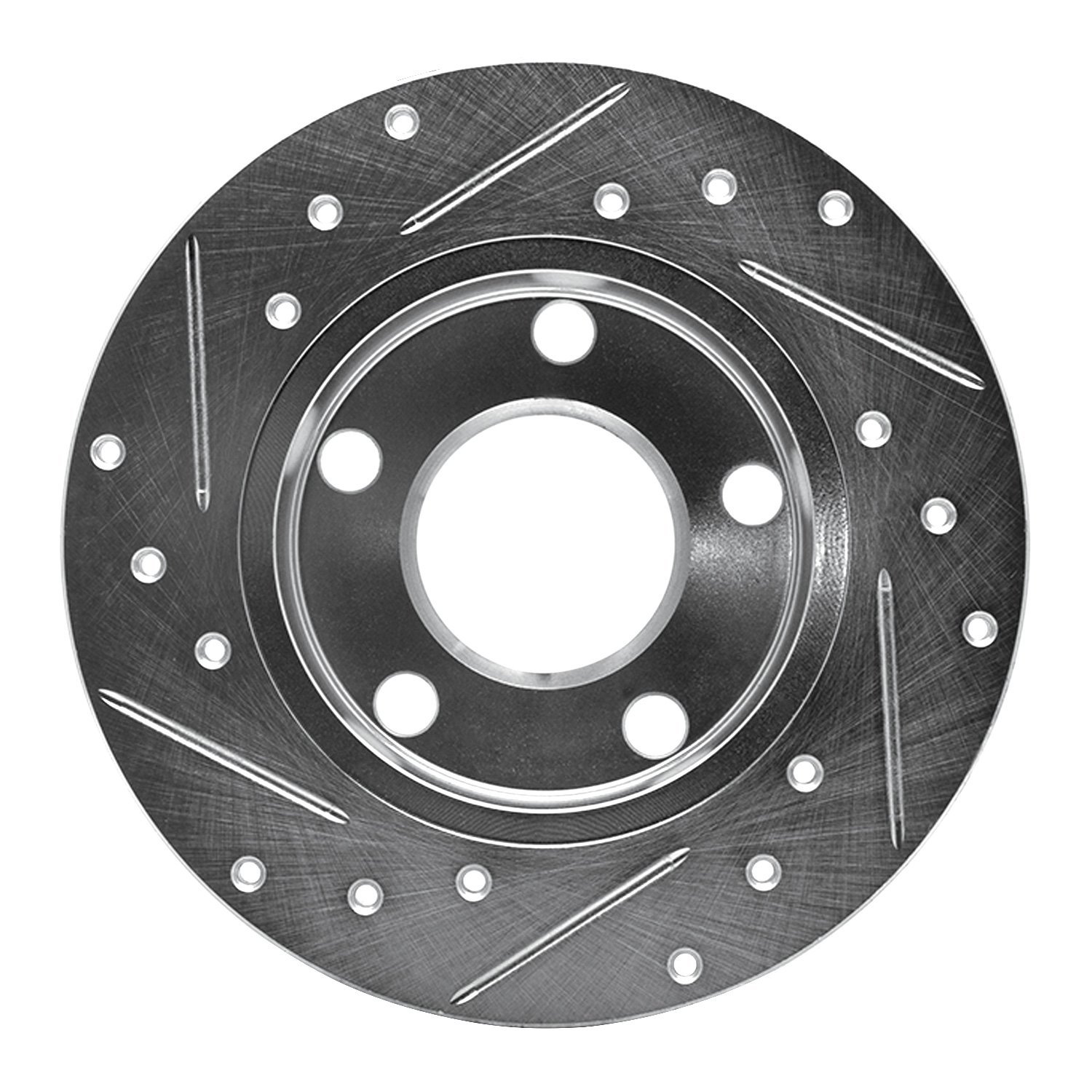 631-73009R Drilled/Slotted Brake Rotor [Silver], 1985-2000 Audi/Volkswagen, Position: Rear Right