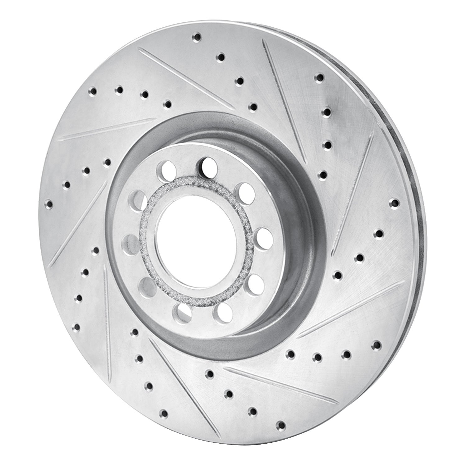 631-73023R Drilled/Slotted Brake Rotor [Silver], 1999-2004 Audi/Volkswagen, Position: Front Right