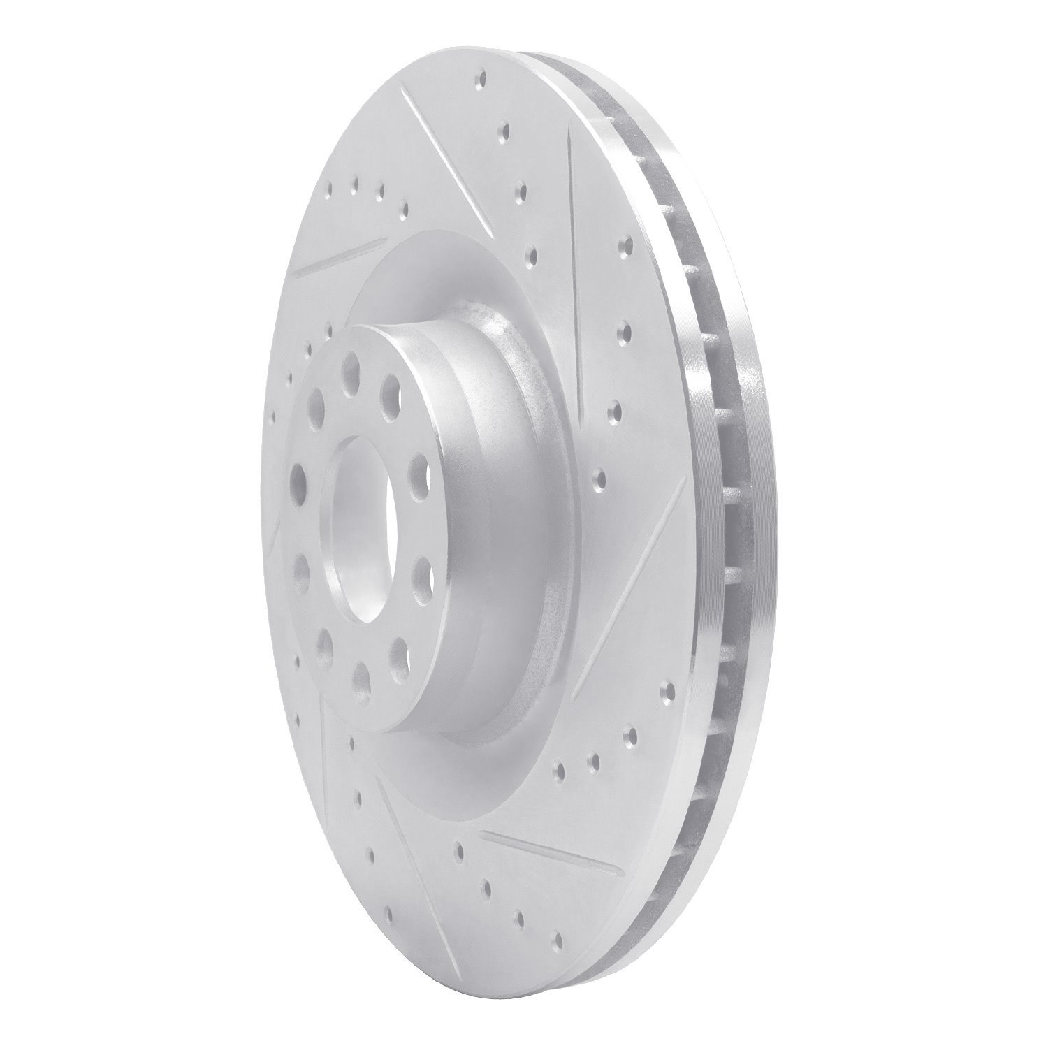 631-73026R Drilled/Slotted Brake Rotor [Silver], 2001-2003 Audi/Volkswagen, Position: Front Right