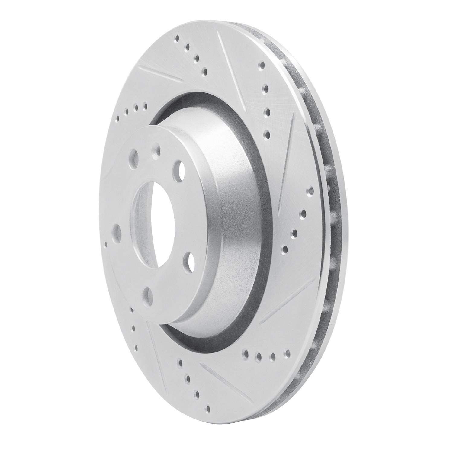 631-73055R Drilled/Slotted Brake Rotor [Silver], 2008-2015 Audi/Volkswagen, Position: Rear Right
