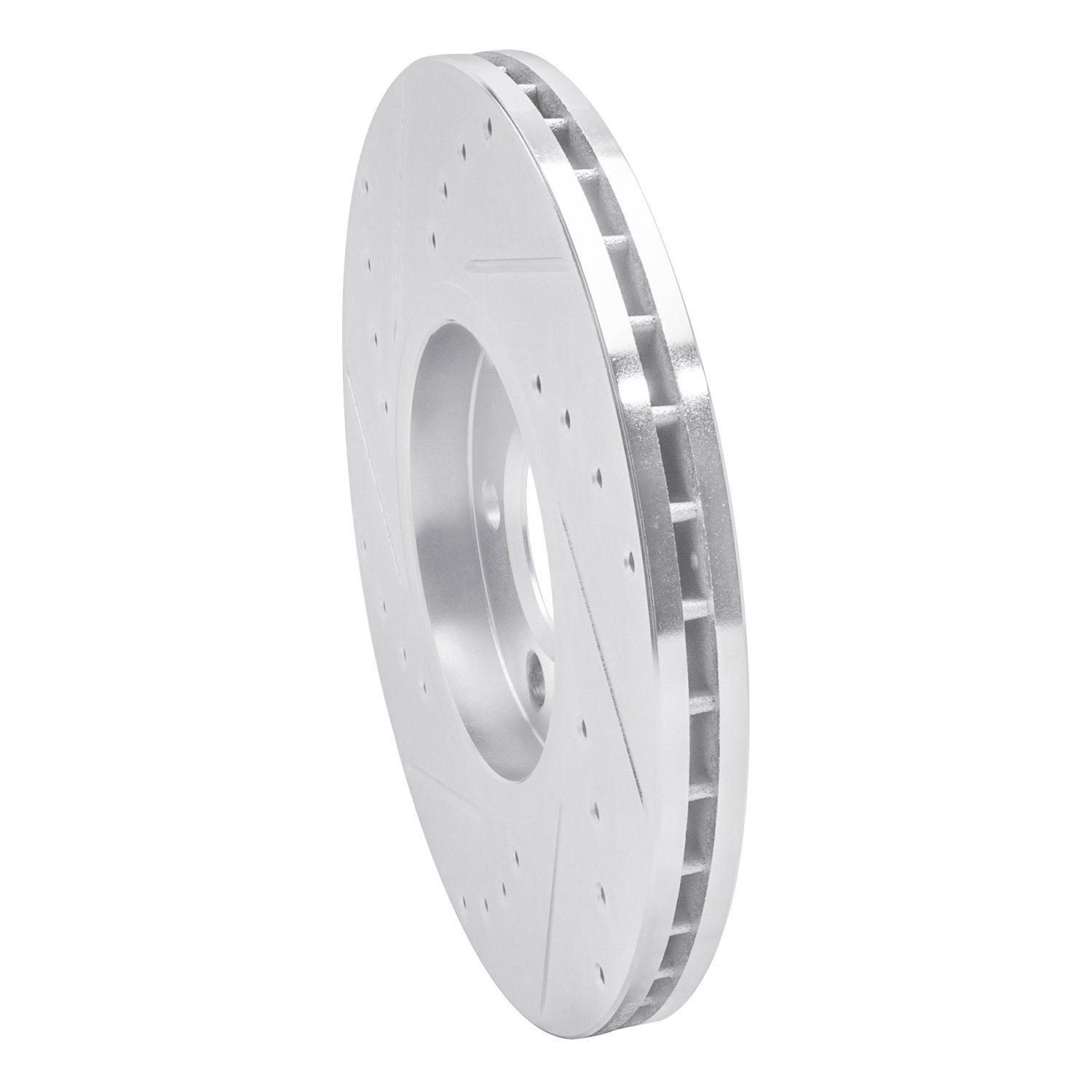 631-74015R Drilled/Slotted Brake Rotor [Silver], 1996-1998 Audi/Volkswagen, Position: Front Right