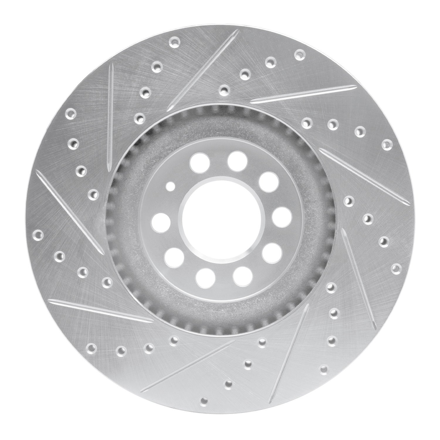 631-74021R Drilled/Slotted Brake Rotor [Silver], 2000-2006 Audi/Volkswagen, Position: Front Right