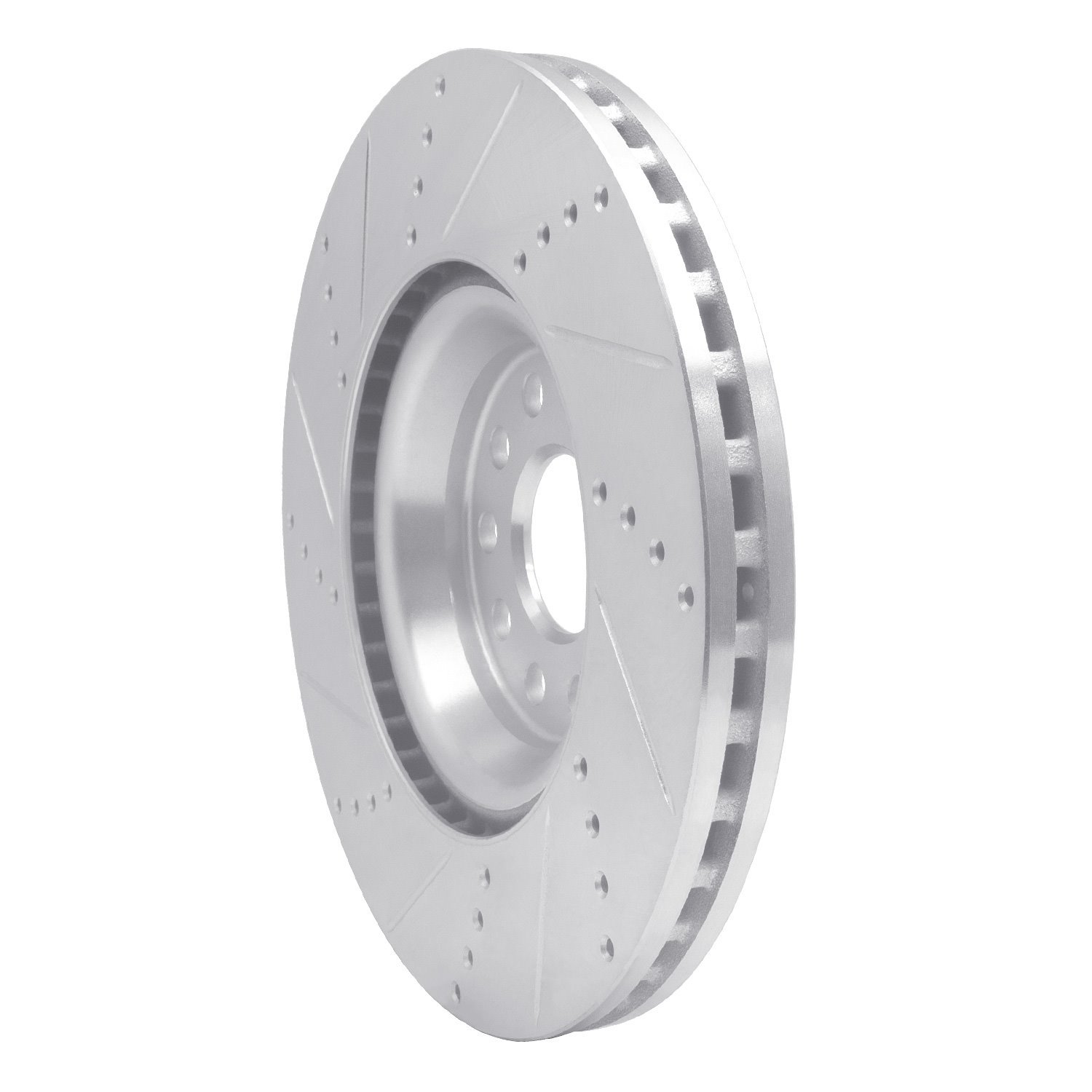 631-74034R Drilled/Slotted Brake Rotor [Silver], Fits Select Multiple Makes/Models, Position: Front Right