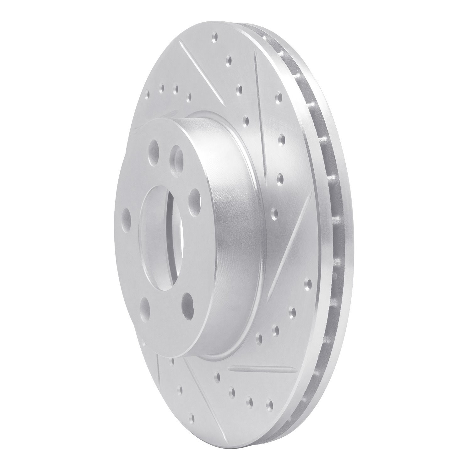 631-74043R Drilled/Slotted Brake Rotor [Silver], 1996-2000 Audi/Volkswagen, Position: Front Right