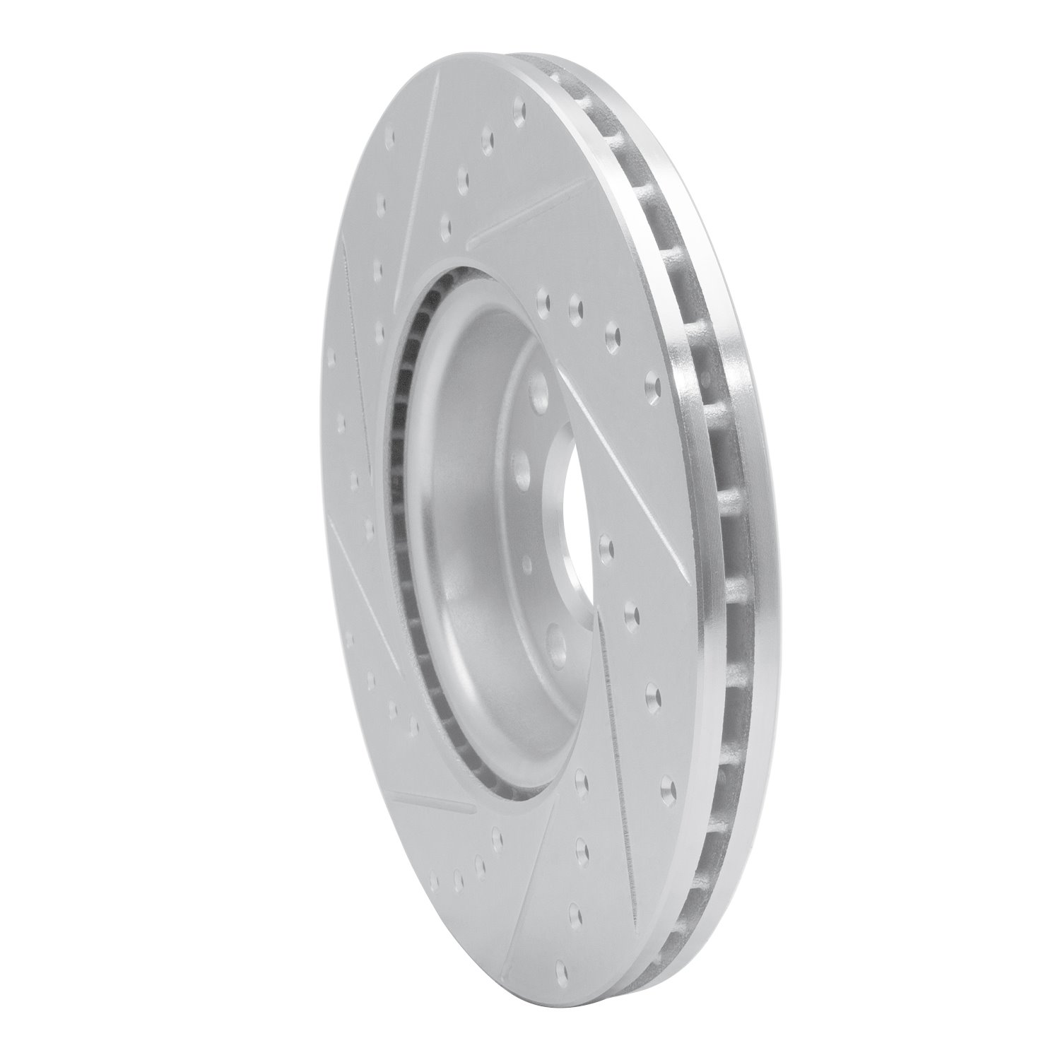 631-74053R Drilled/Slotted Brake Rotor [Silver], Fits Select Multiple Makes/Models, Position: Front Right
