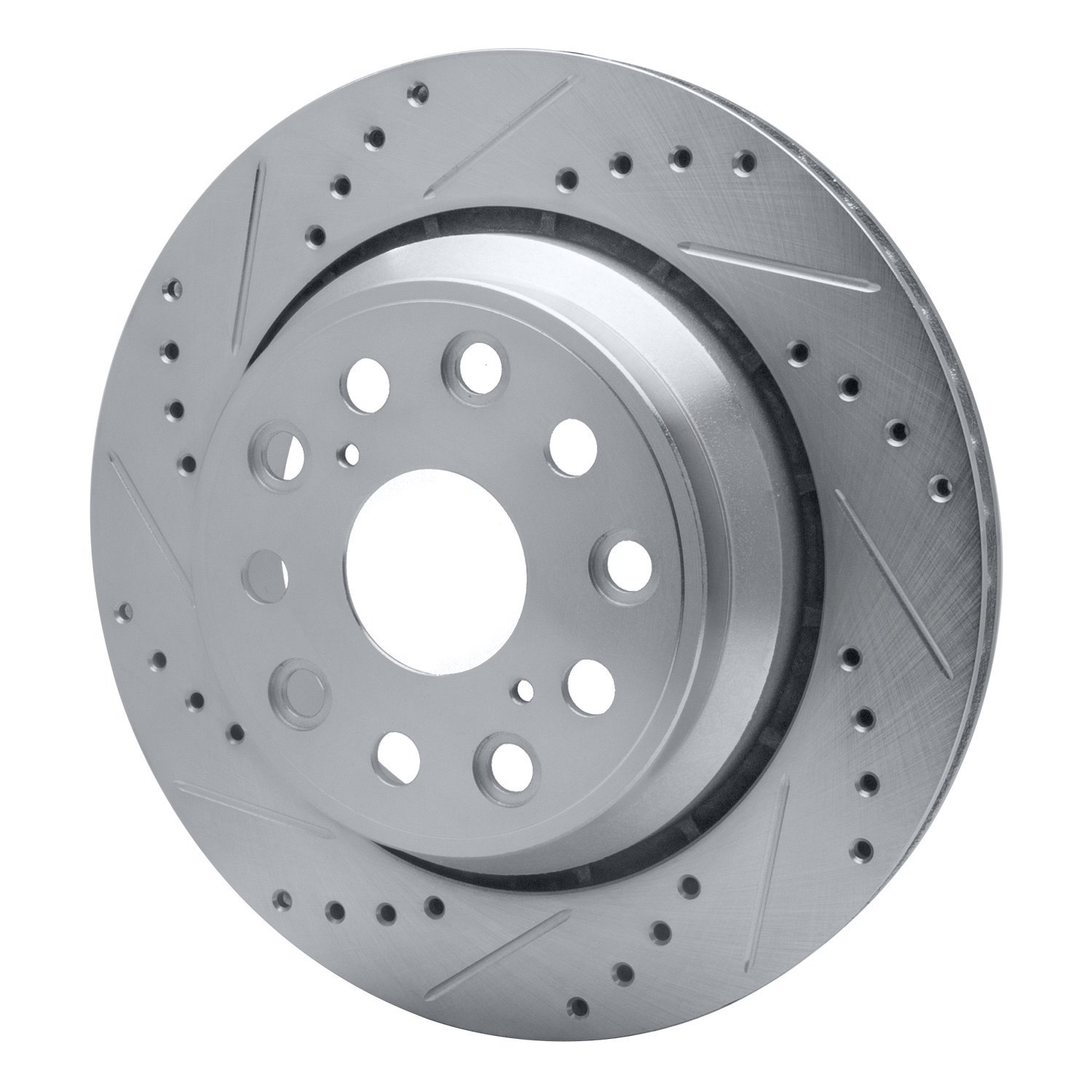Drilled/Slotted Brake Rotor [Silver], 2007-2017 Lexus/Toyota/Scion