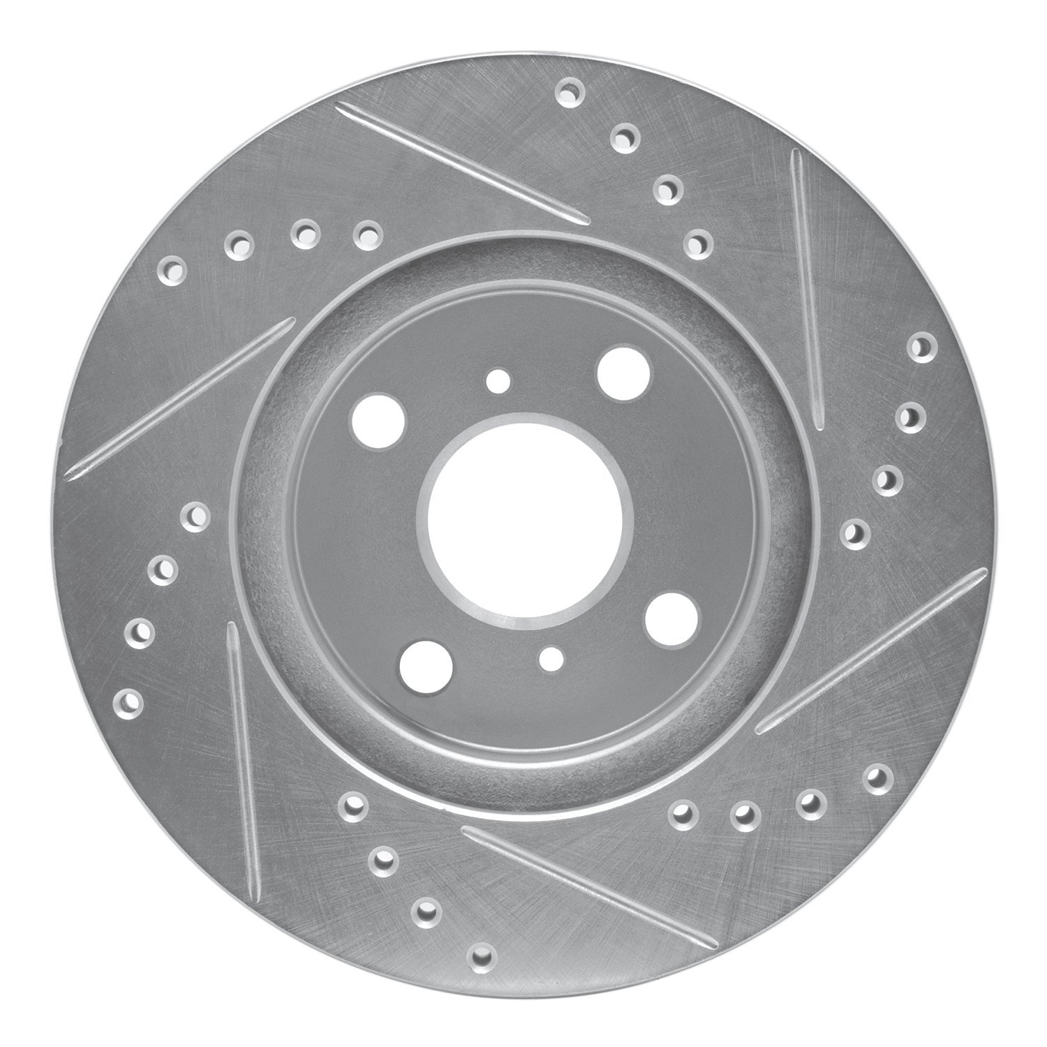 631-76074L Drilled/Slotted Brake Rotor [Silver], 2001-2003 Lexus/Toyota/Scion, Position: Front Left