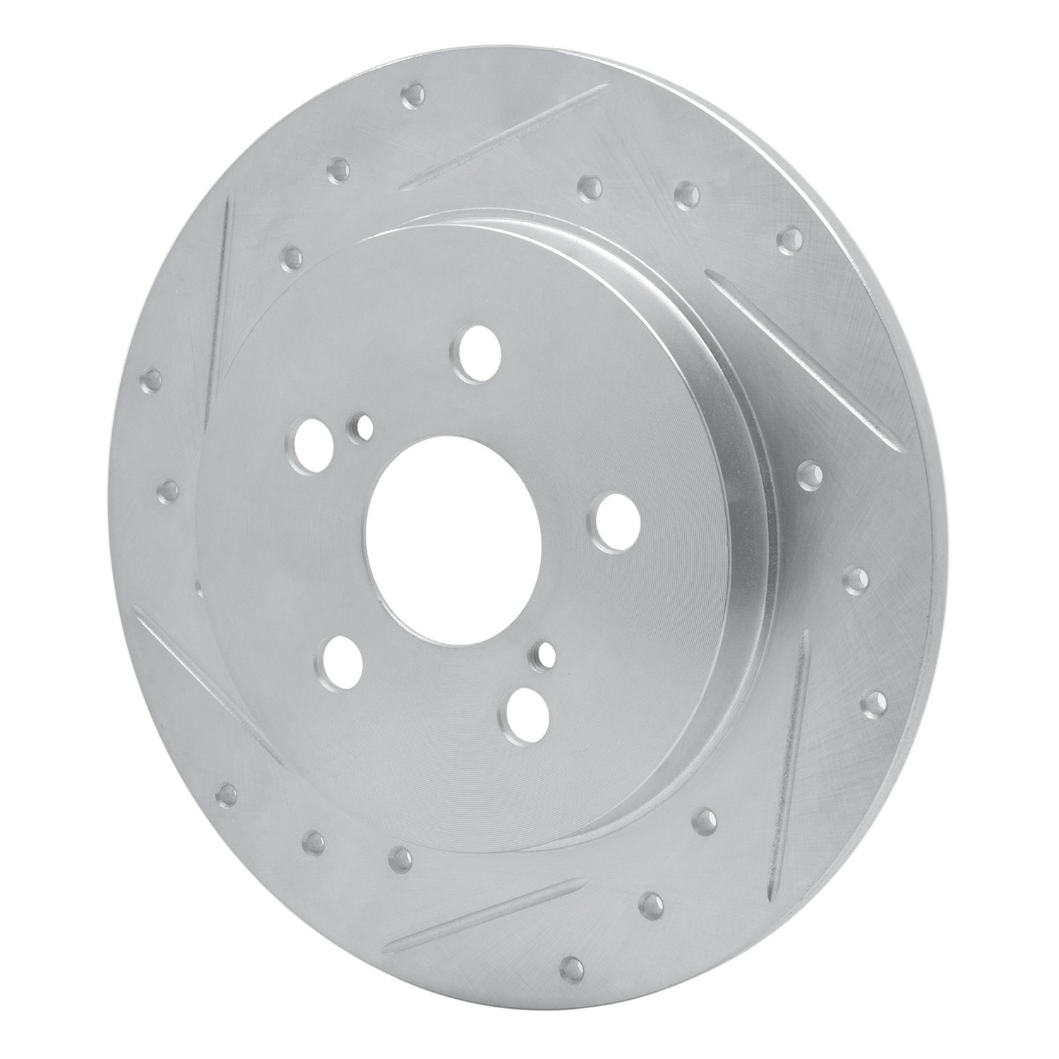 Drilled/Slotted Brake Rotor [Silver], Fits Select Multiple