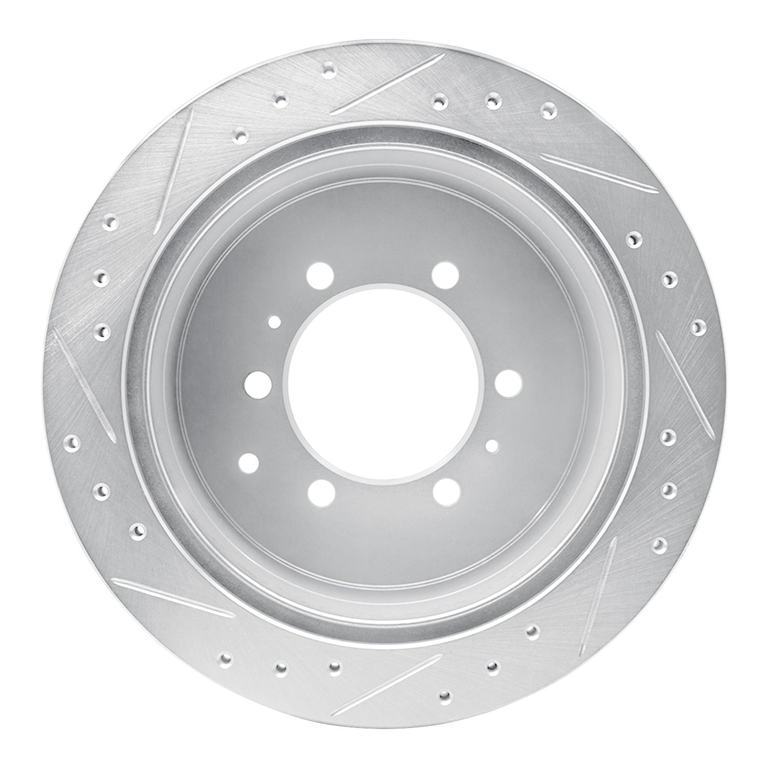631-76117R Drilled/Slotted Brake Rotor [Silver], 1993-1997 Lexus/Toyota/Scion, Position: Rear Right