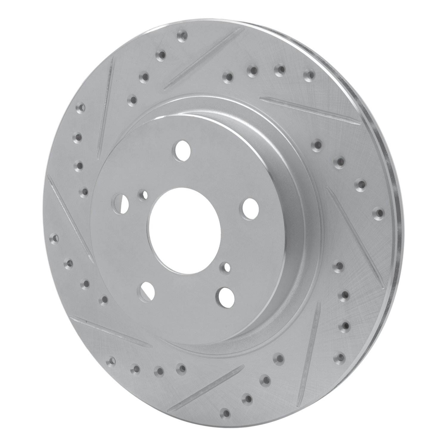 631-76122L Drilled/Slotted Brake Rotor [Silver], 1996-2003 Lexus/Toyota/Scion, Position: Front Left