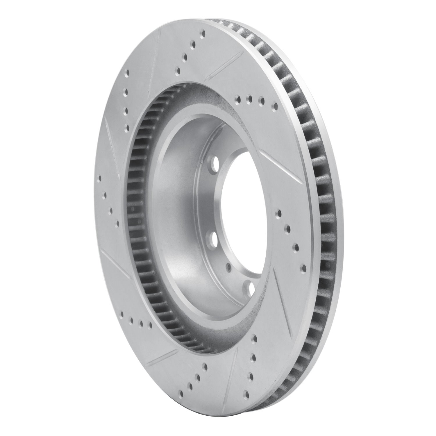 631-76142R Drilled/Slotted Brake Rotor [Silver], Fits Select Lexus/Toyota/Scion, Position: Front Right