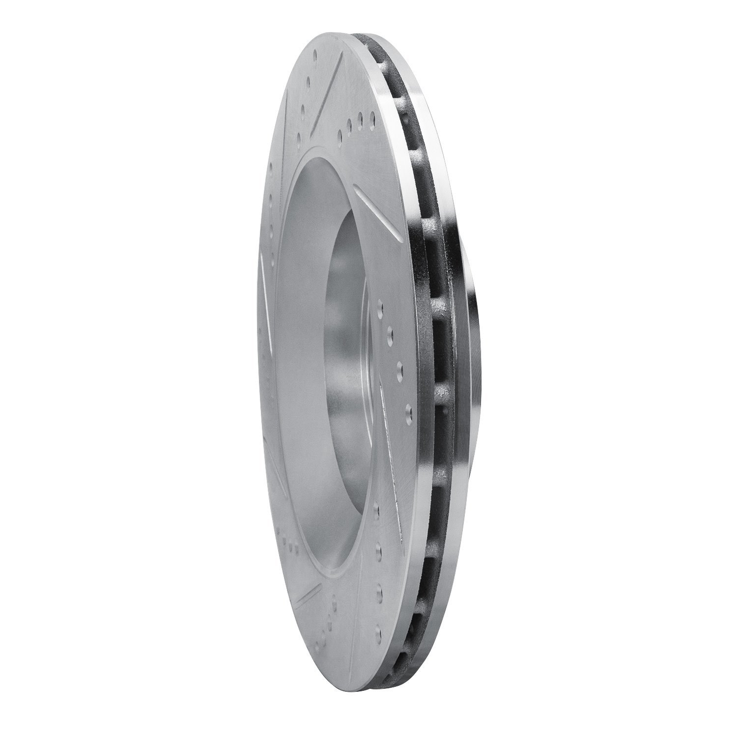 631-79010R Drilled/Slotted Brake Rotor [Silver], Fits Select Maserati, Position: Rear Right
