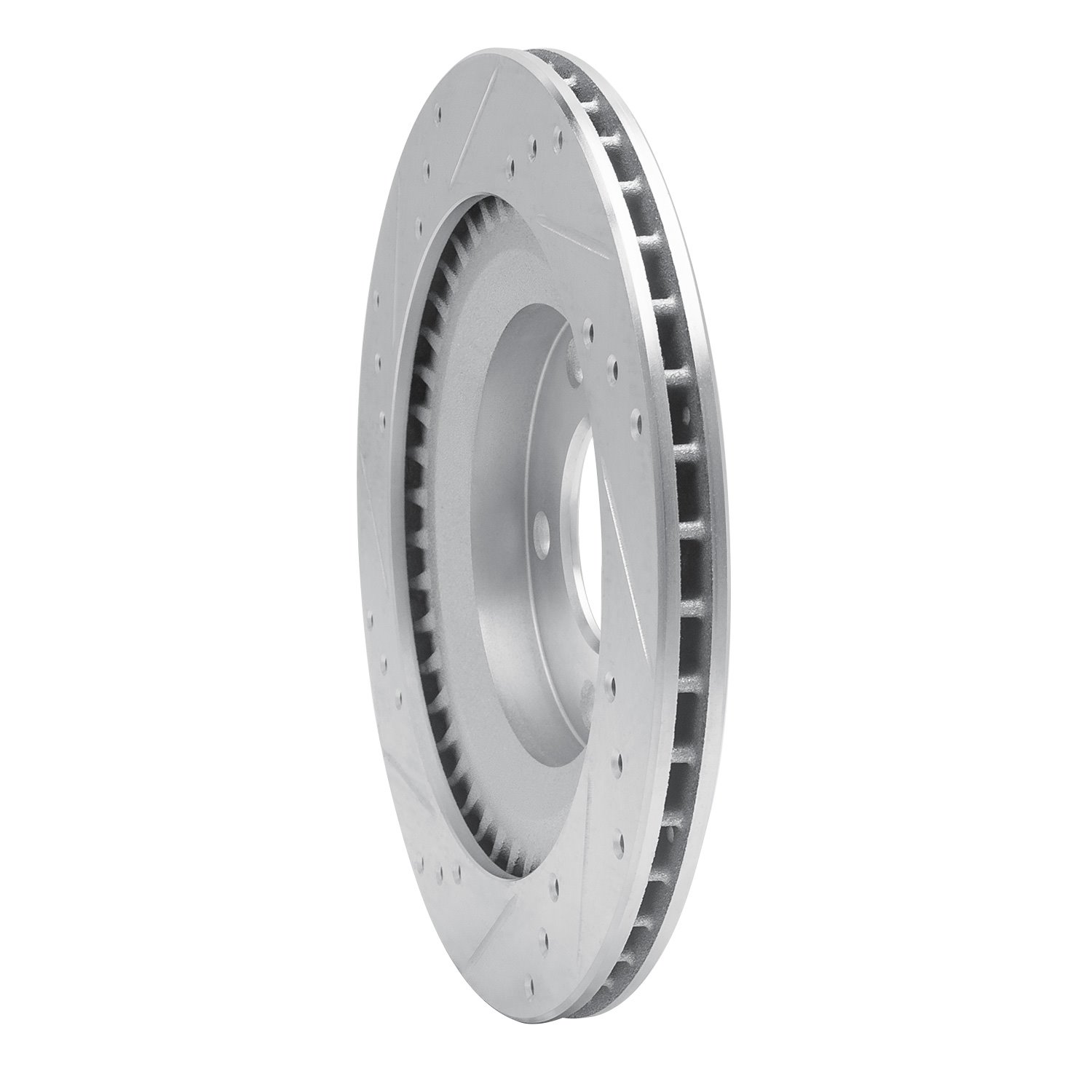 631-80032R Drilled/Slotted Brake Rotor [Silver], 1993-1995 Ford/Lincoln/Mercury/Mazda, Position: Rear Right