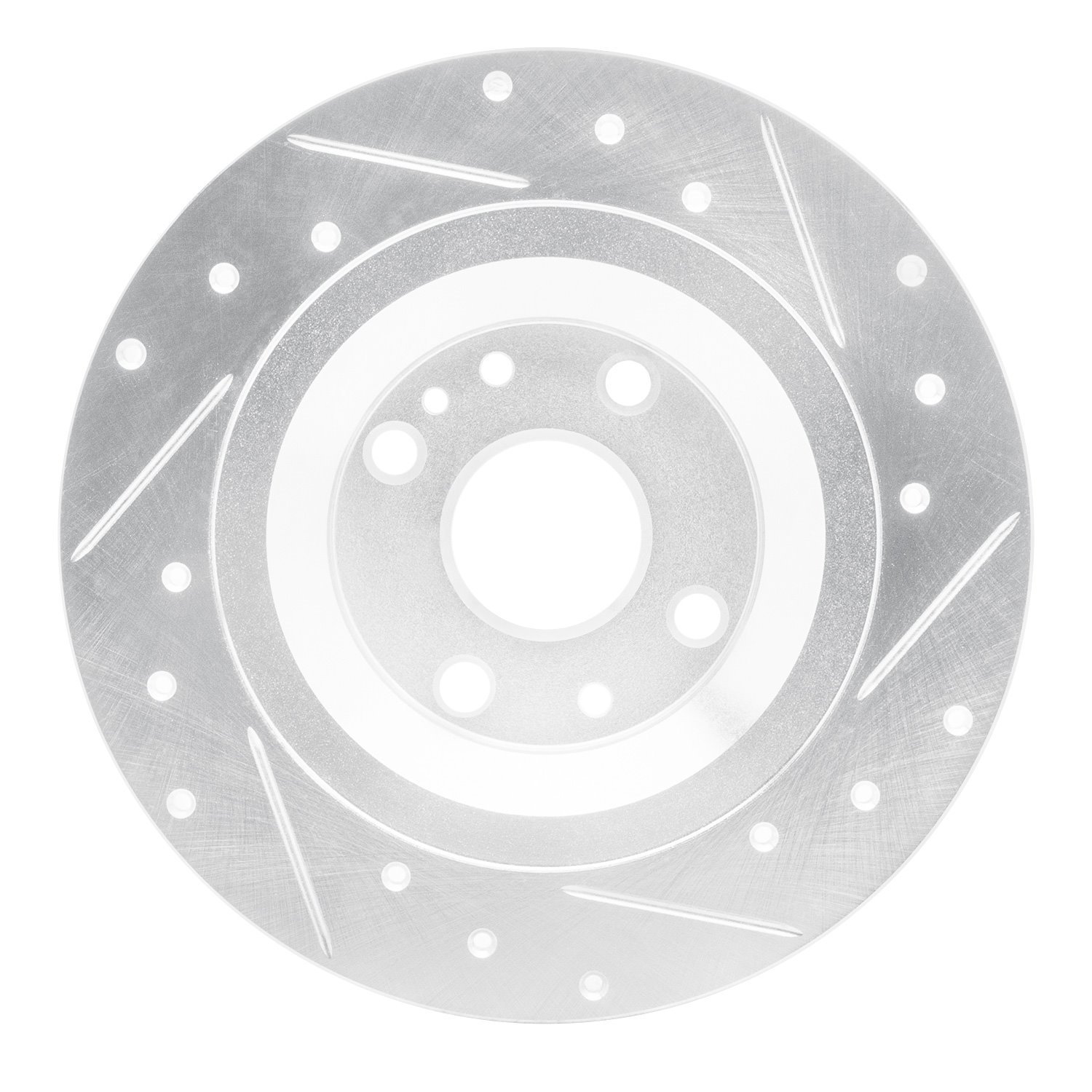 631-80037L Drilled/Slotted Brake Rotor [Silver], 2001-2005 Ford/Lincoln/Mercury/Mazda, Position: Rear Left