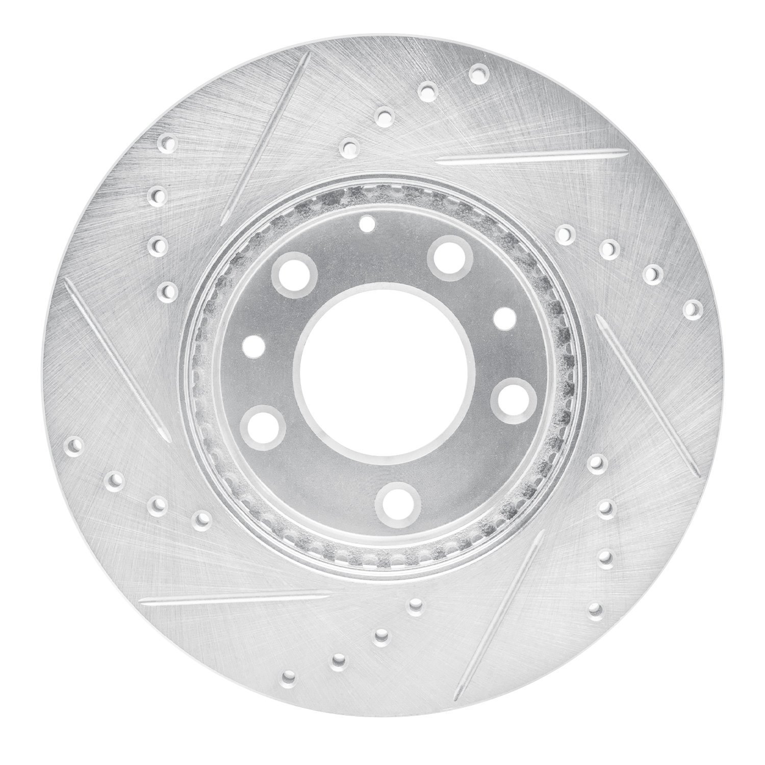 631-80038R Drilled/Slotted Brake Rotor [Silver], 2003-2005 Ford/Lincoln/Mercury/Mazda, Position: Front Right