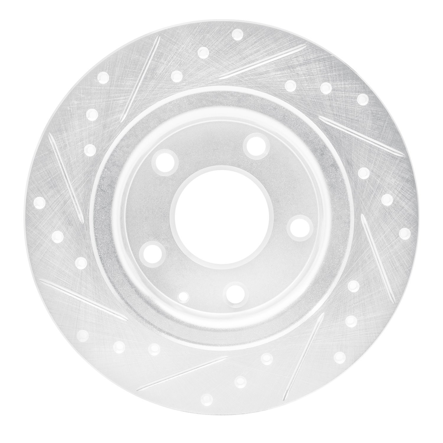 631-80051R Drilled/Slotted Brake Rotor [Silver], 2014-2021 Ford/Lincoln/Mercury/Mazda, Position: Rear Right