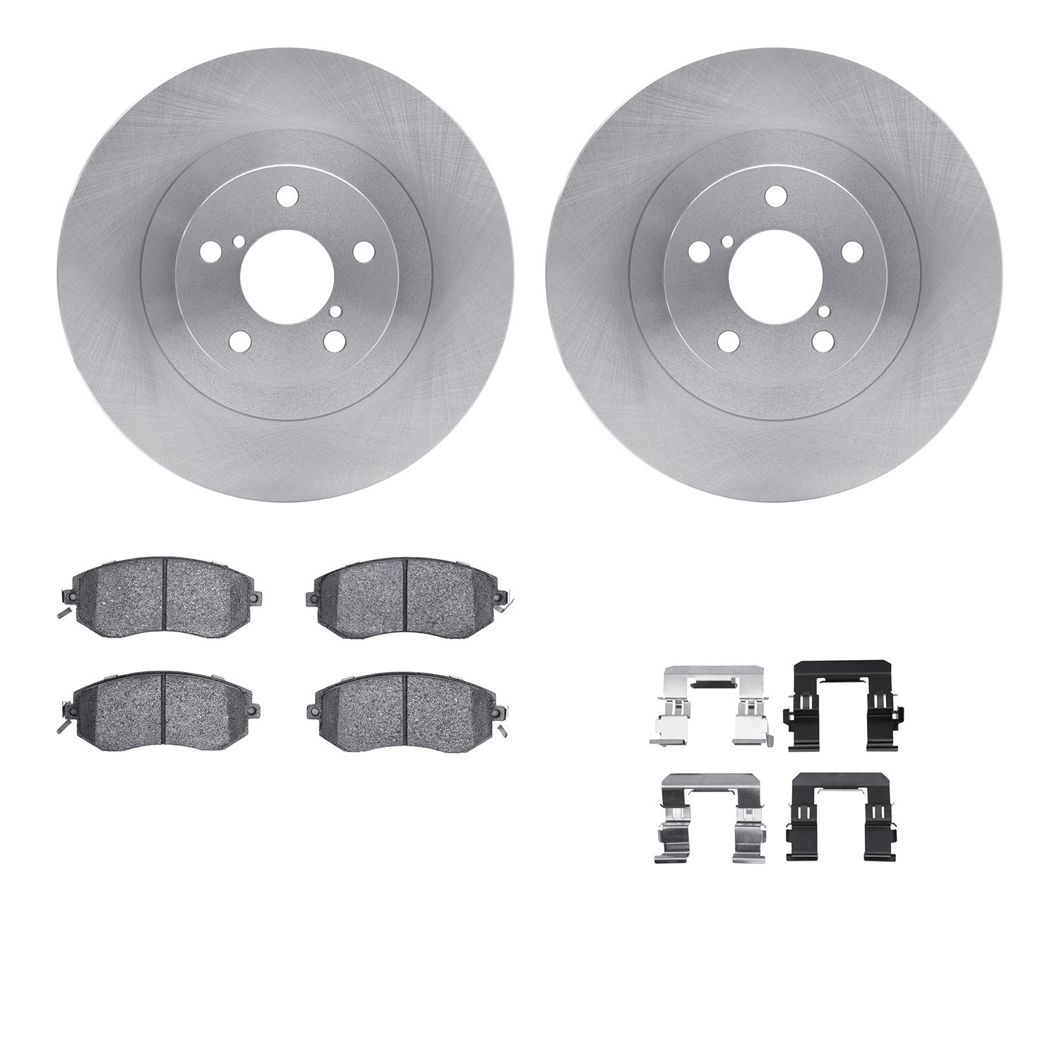 6312-13051 Brake Rotors with 3000-Series Ceramic Brake Pads Kit with Hardware, Fits Select Multiple Makes/Models, Position: Fron